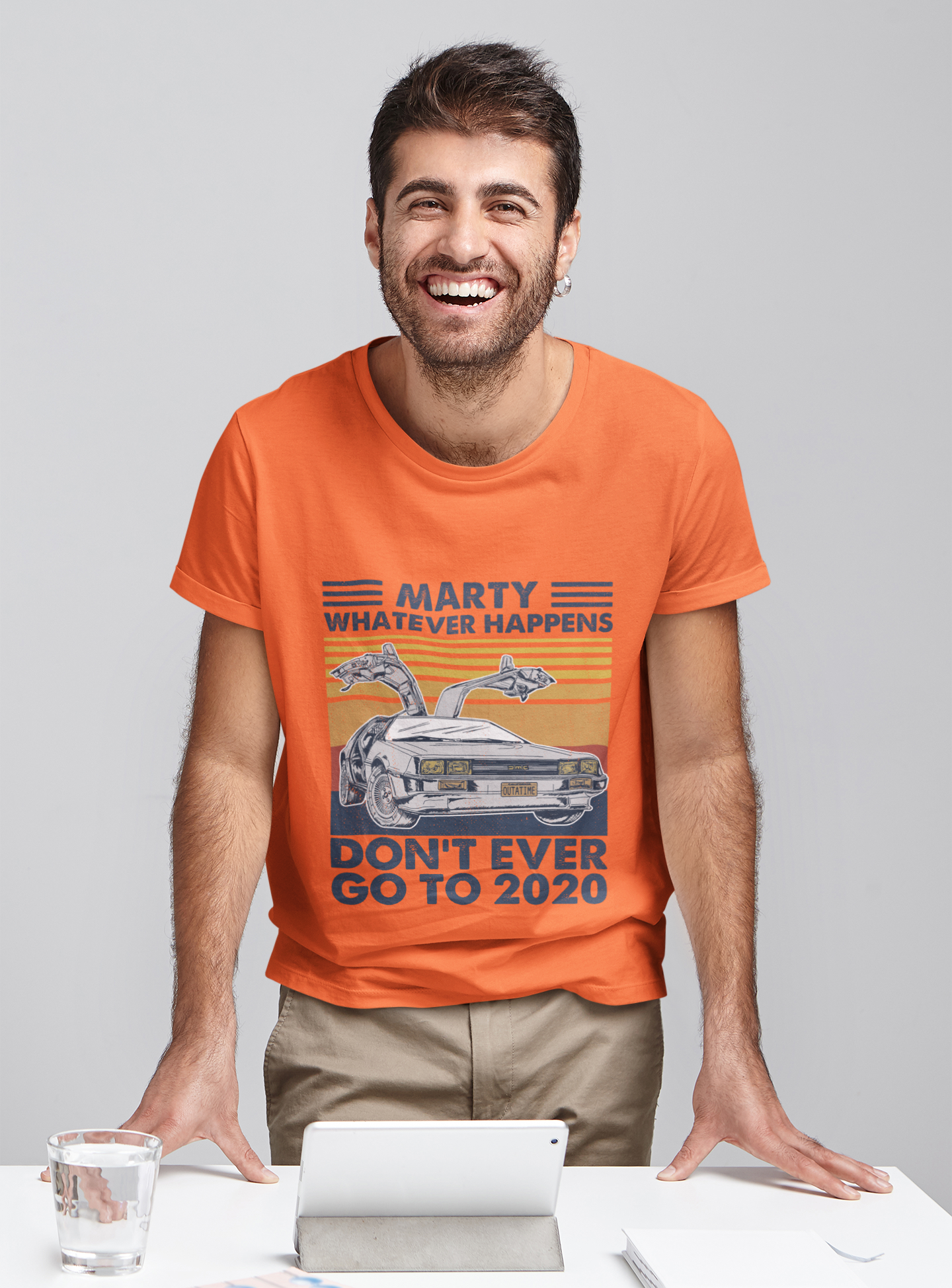 Back To The Future Vintage T Shirt, Marty Dont Ever Go To 2020 Tshirt, Delorean Time Machine T Shirt