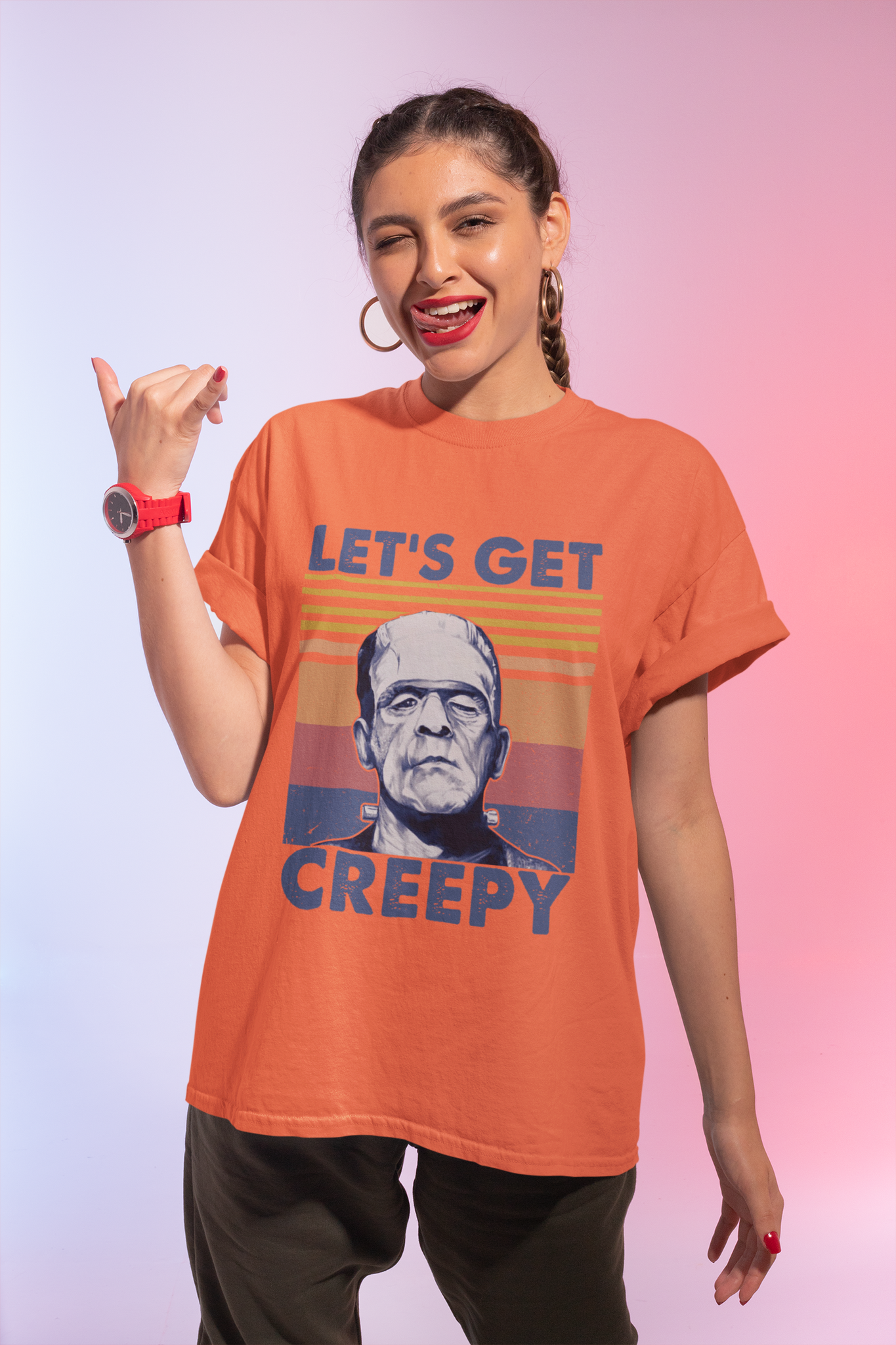 Frankenstein Vintage T Shirt, Lets Get Creepy T Shirt, The Monster Tshirt, Halloween Gifts