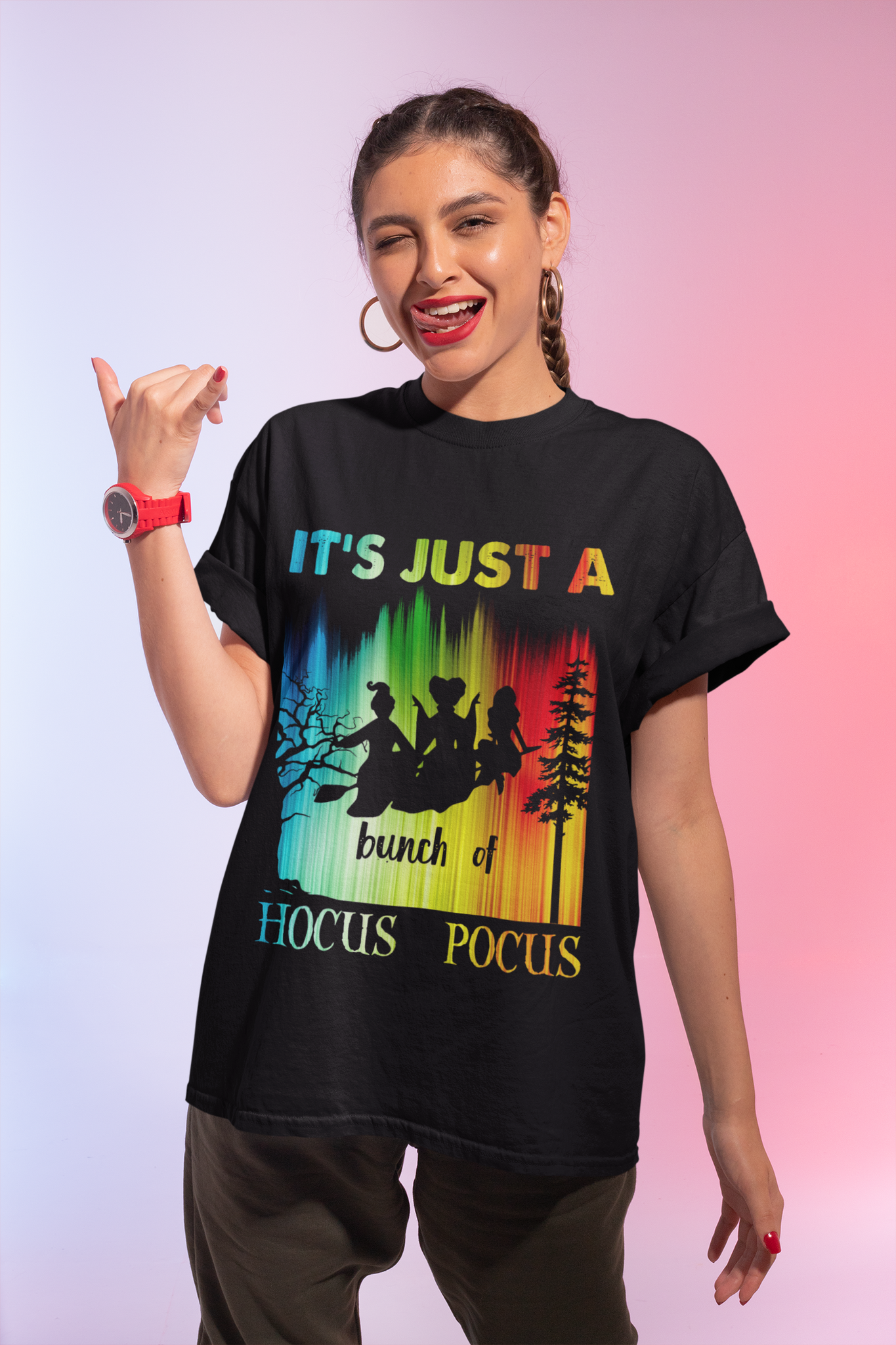Hocus Pocus T Shirt, Its Just A Bunch Of Hocus Pocus Shirt, Winifred Sarah Mary Tshirt, Halloween Gifts