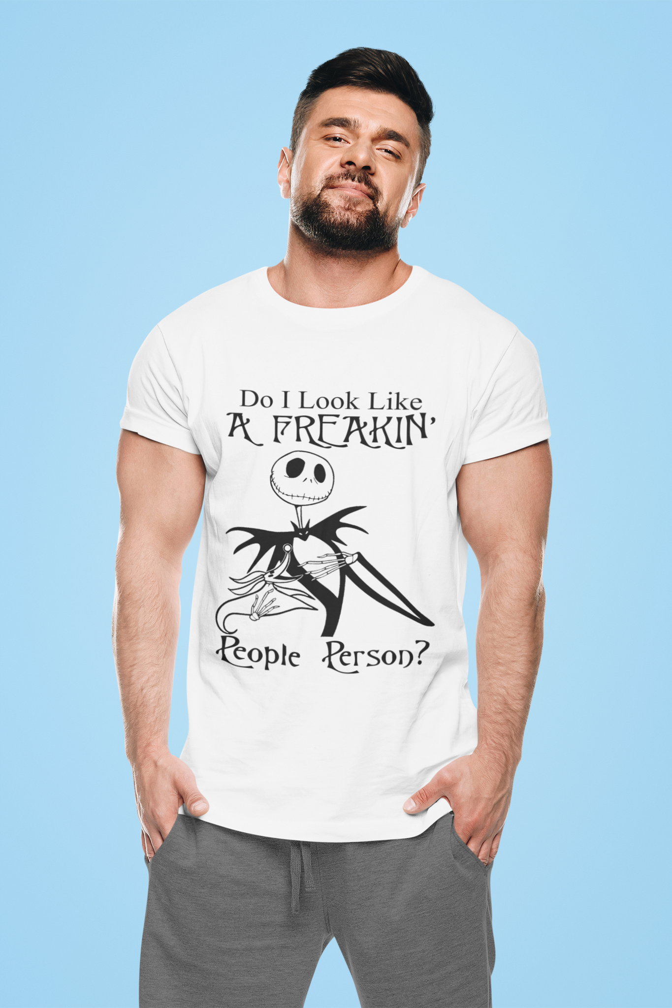 Nightmare Before Christmas Tshirt, Jack Skellington Zero T Shirt, Do I Look Like A Freakin People Person Shirt, Halloween Gifts