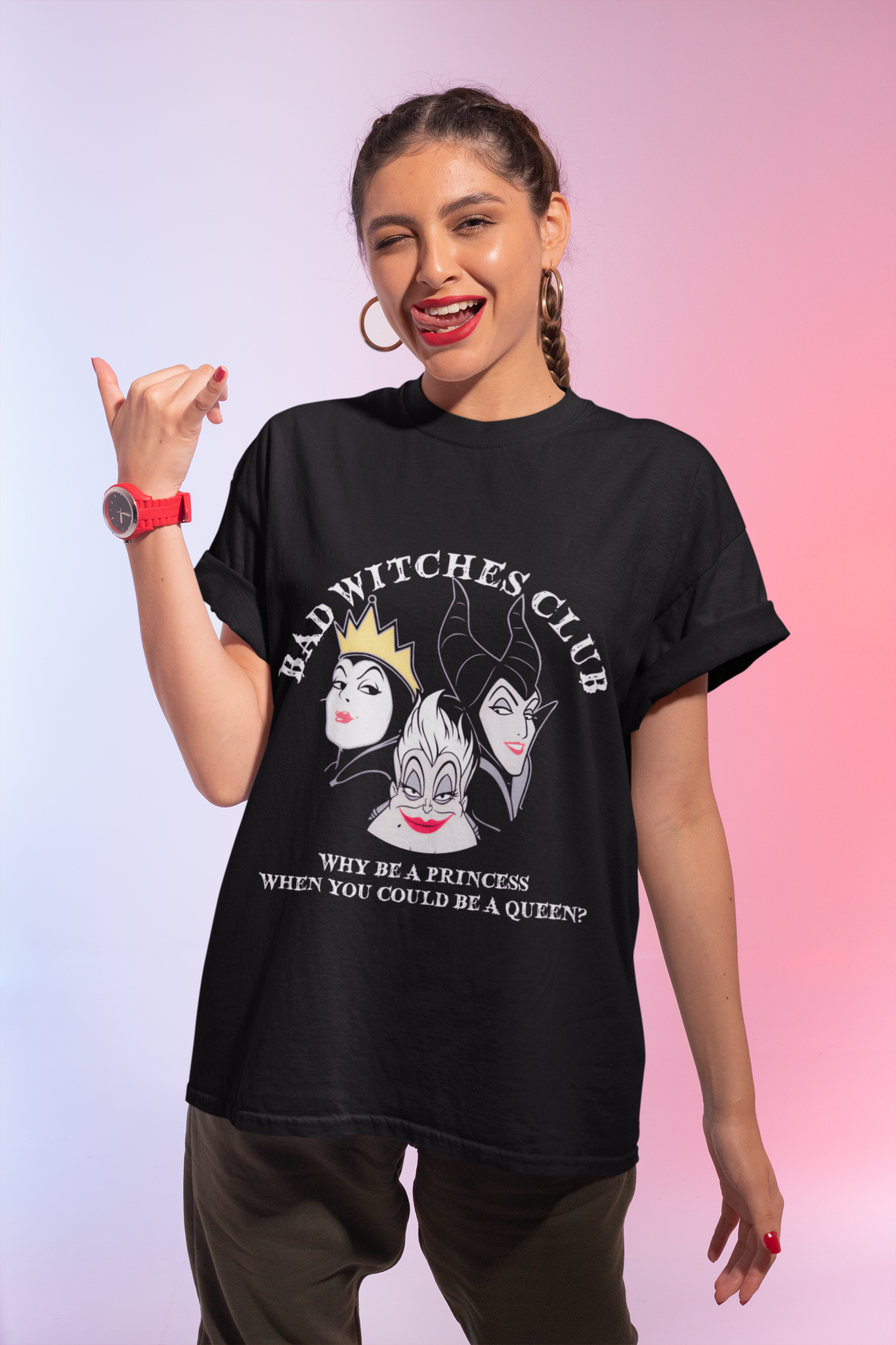 Disney Maleficent T Shirt, Disney Villains T Shirt, The Queen Ursula Maleficent Tshirt, Bad Witches Club Why Be A Princess Shirt