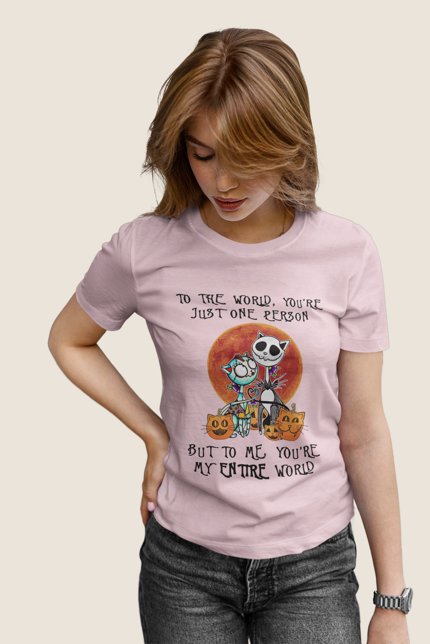 Nightmare Before Christmas T Shirt, Youre Just One Person Tshirt, Jack Skellington Sally Cats T Shirt, Halloween Gifts