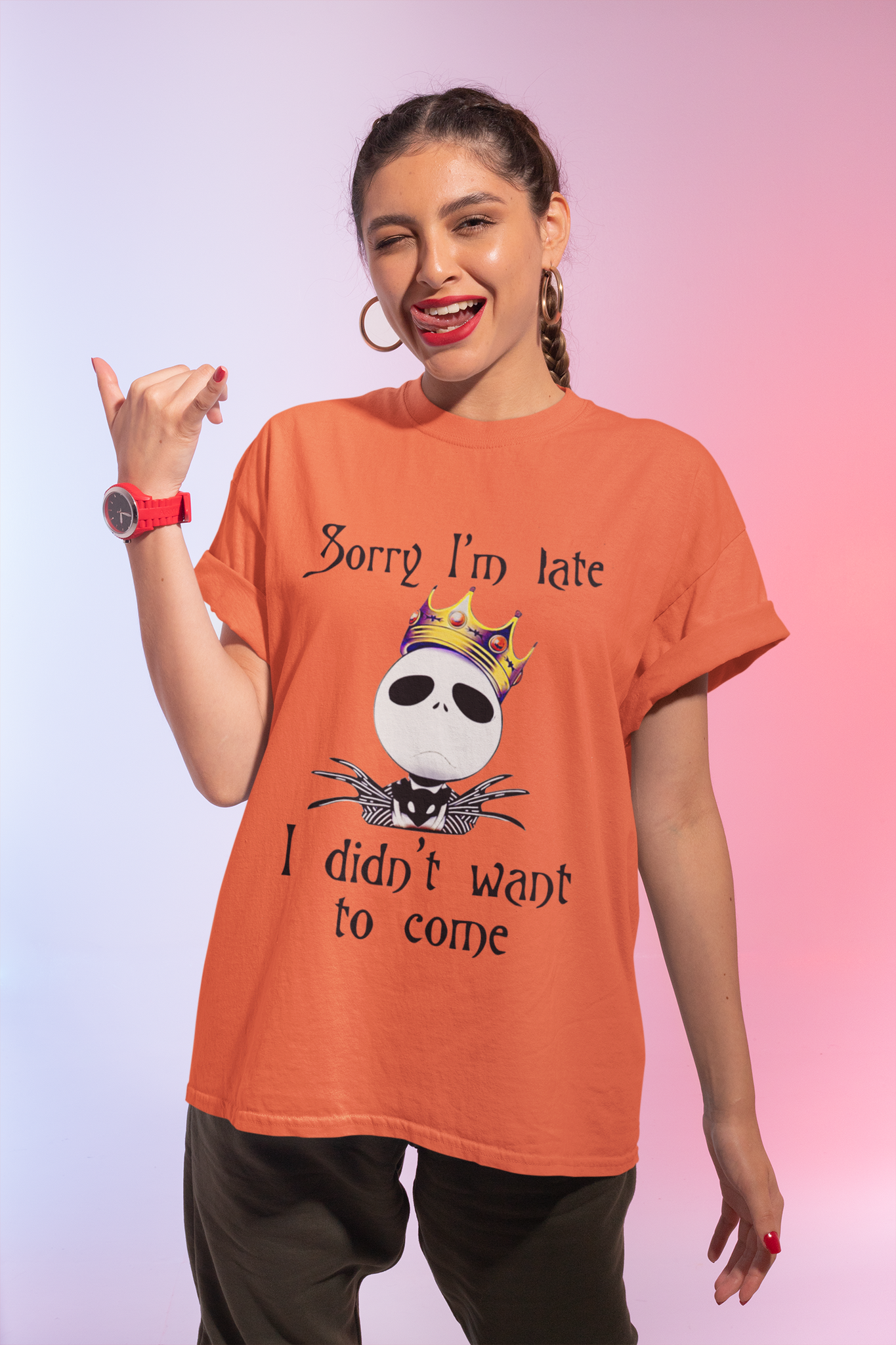 Nightmare Before Christmas T Shirt, Sorry Im Late I Didnt Want To Come Tshirt, Jack Skellington T Shirt, Halloween Gifts