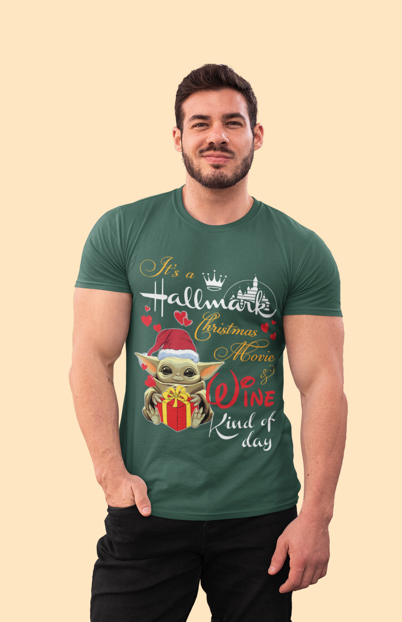 Hallmark Tshirt, Yoda T Shirt, Its A Hallmark Christmas Movie And Wine Kind Of Day Shirt, Christmas Gifts