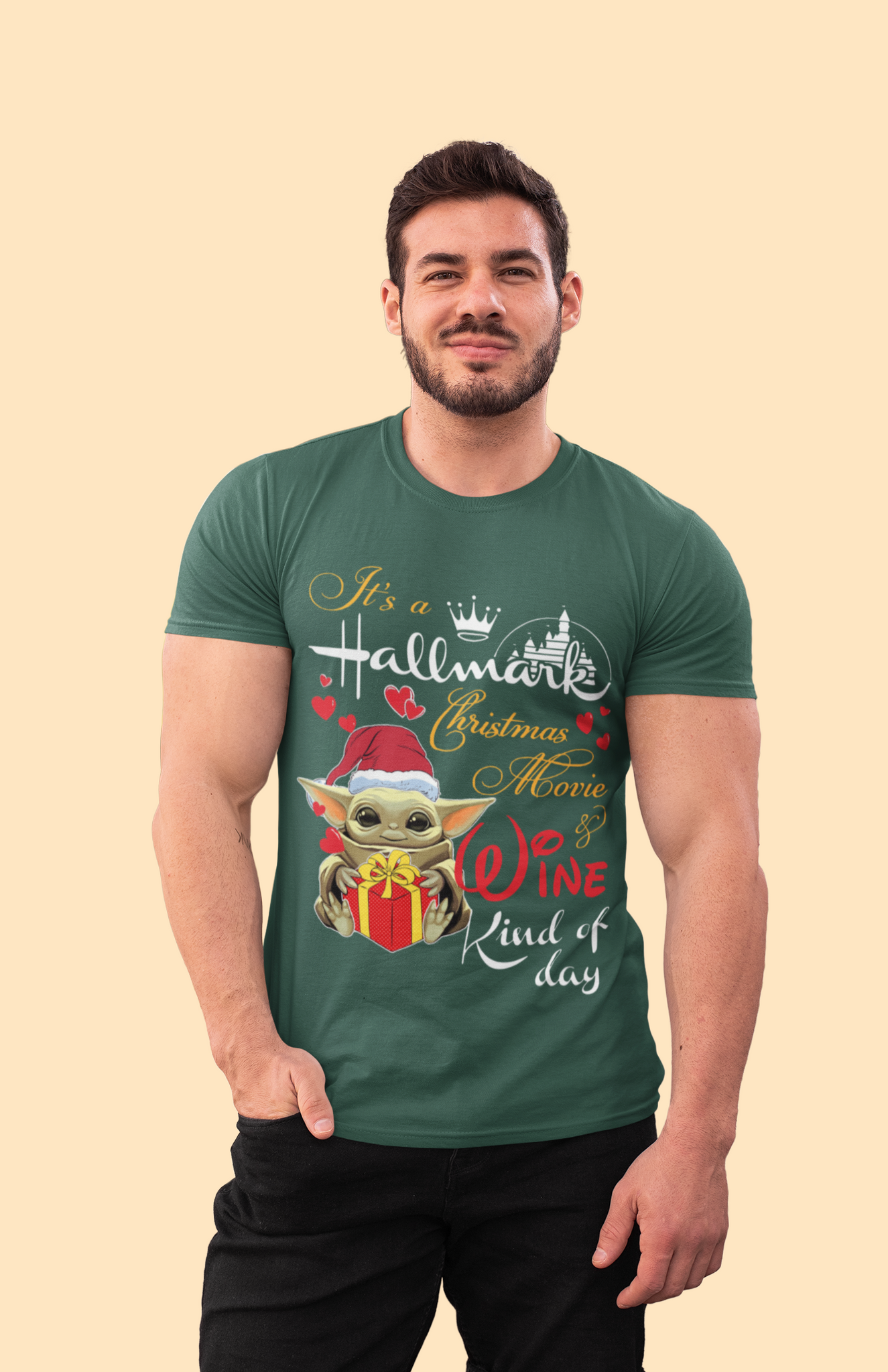 Hallmark T Shirt, Yoda T Shirt, Its A Hallmark Christmas Movie And Wine Kind Of Day Tshirt, Christmas Gifts