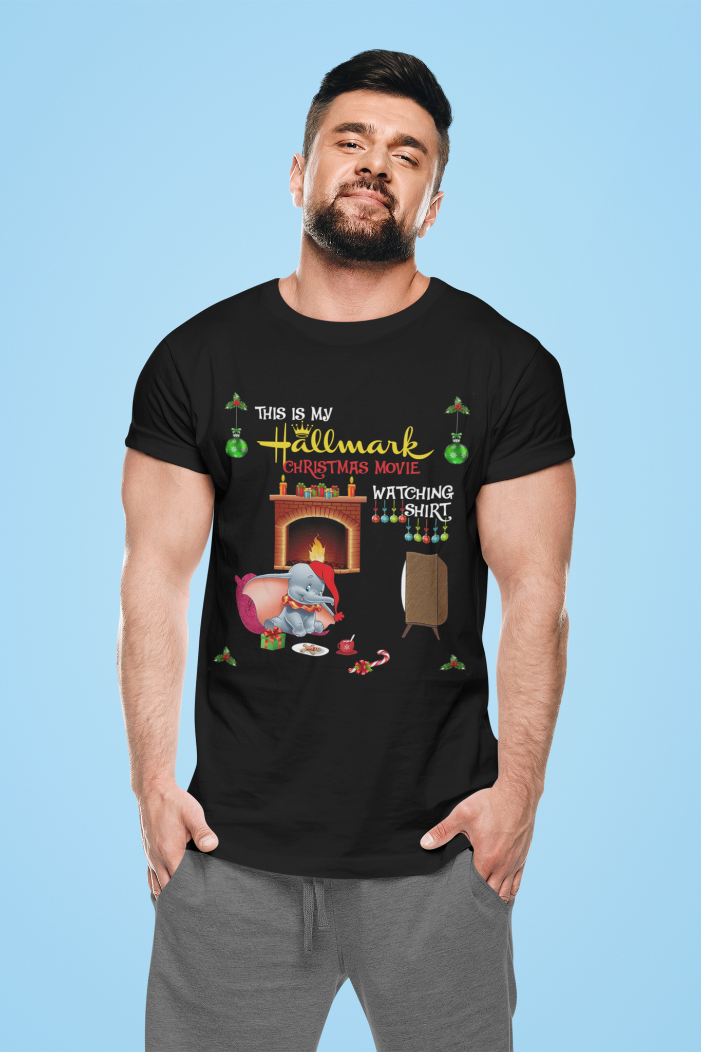 Hallmark Christmas Tshirt, Dumbo T Shirt, This Is My Hallmark Christmas Movie Watching Shirt, Christmas Gifts