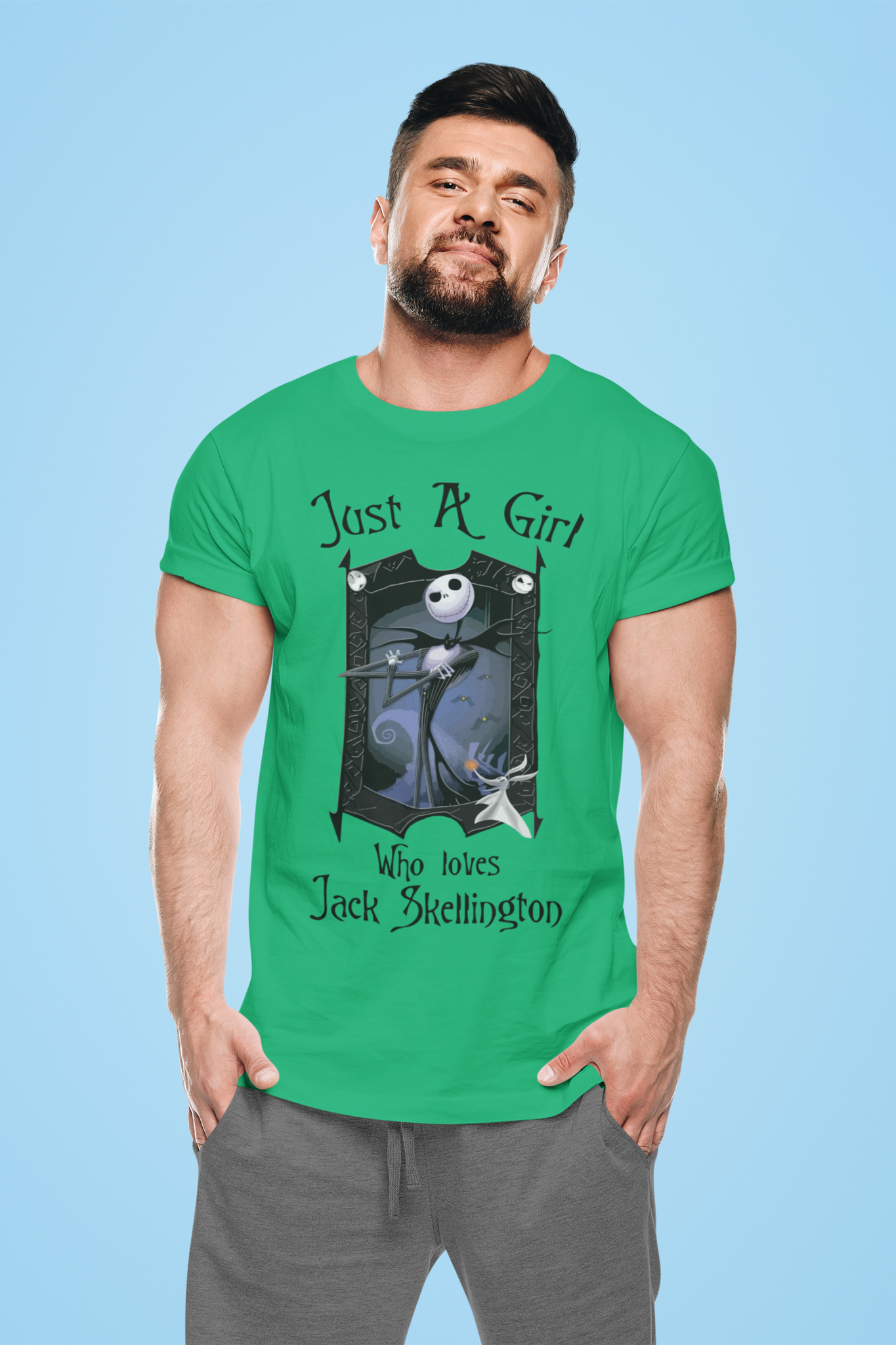 Nightmare Before Christmas T Shirt, Jack Skellington T Shirt, Just A Girl Who Loves Jack Skellington Tshirt, Halloween Gifts