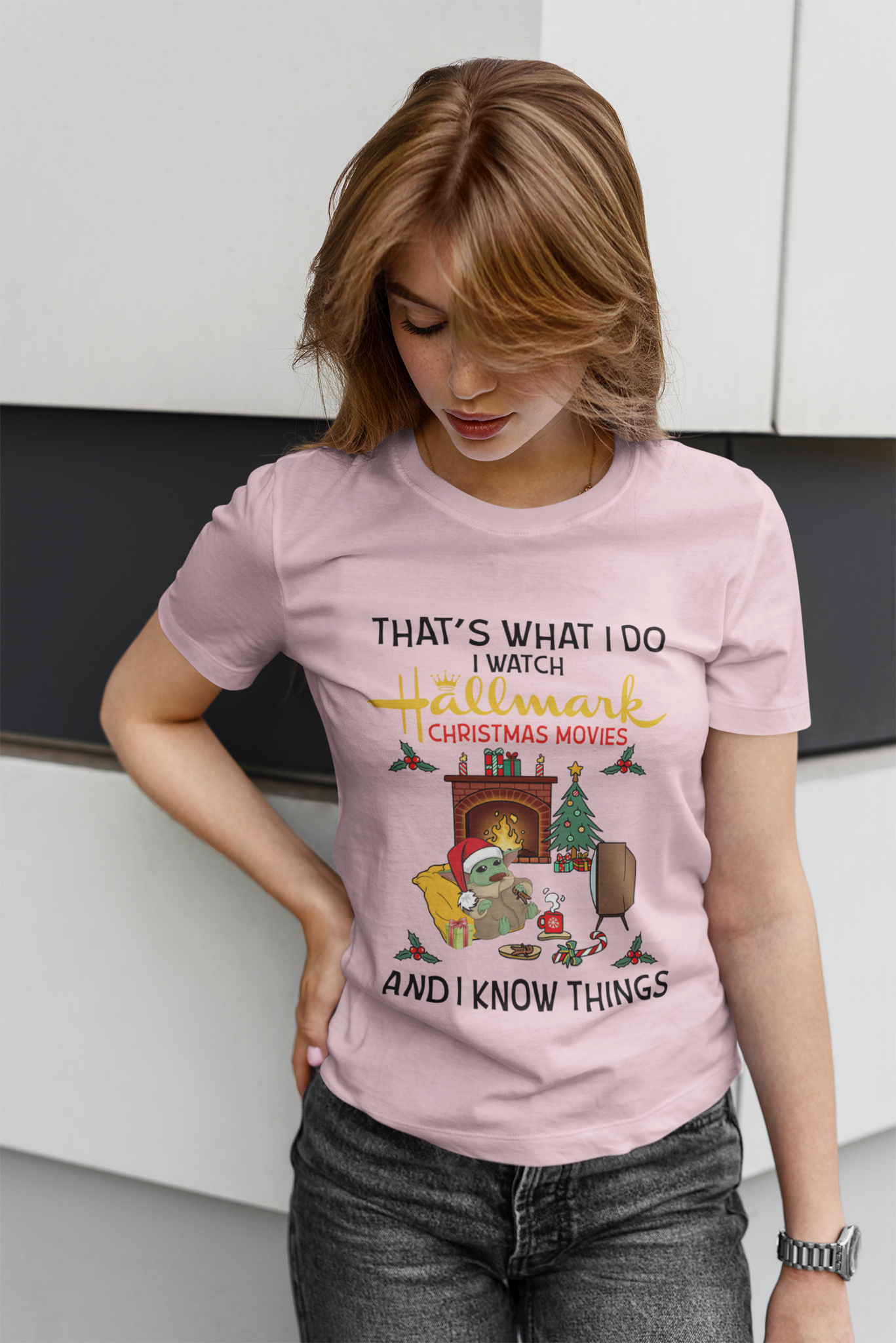 Hallmark Christmas T Shirt, Yoda T Shirt, I Watch Hallmark Christmas Movies And I Know Things Tshirt, Christmas Gifts