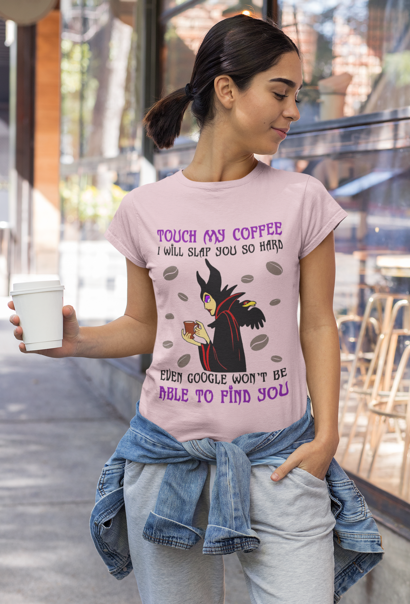 Disney Maleficent T Shirt, Disney Villains T Shirt, Diaval Maleficent Tshirt, Touch My Coffee I Will Slap You So Hard Shirt