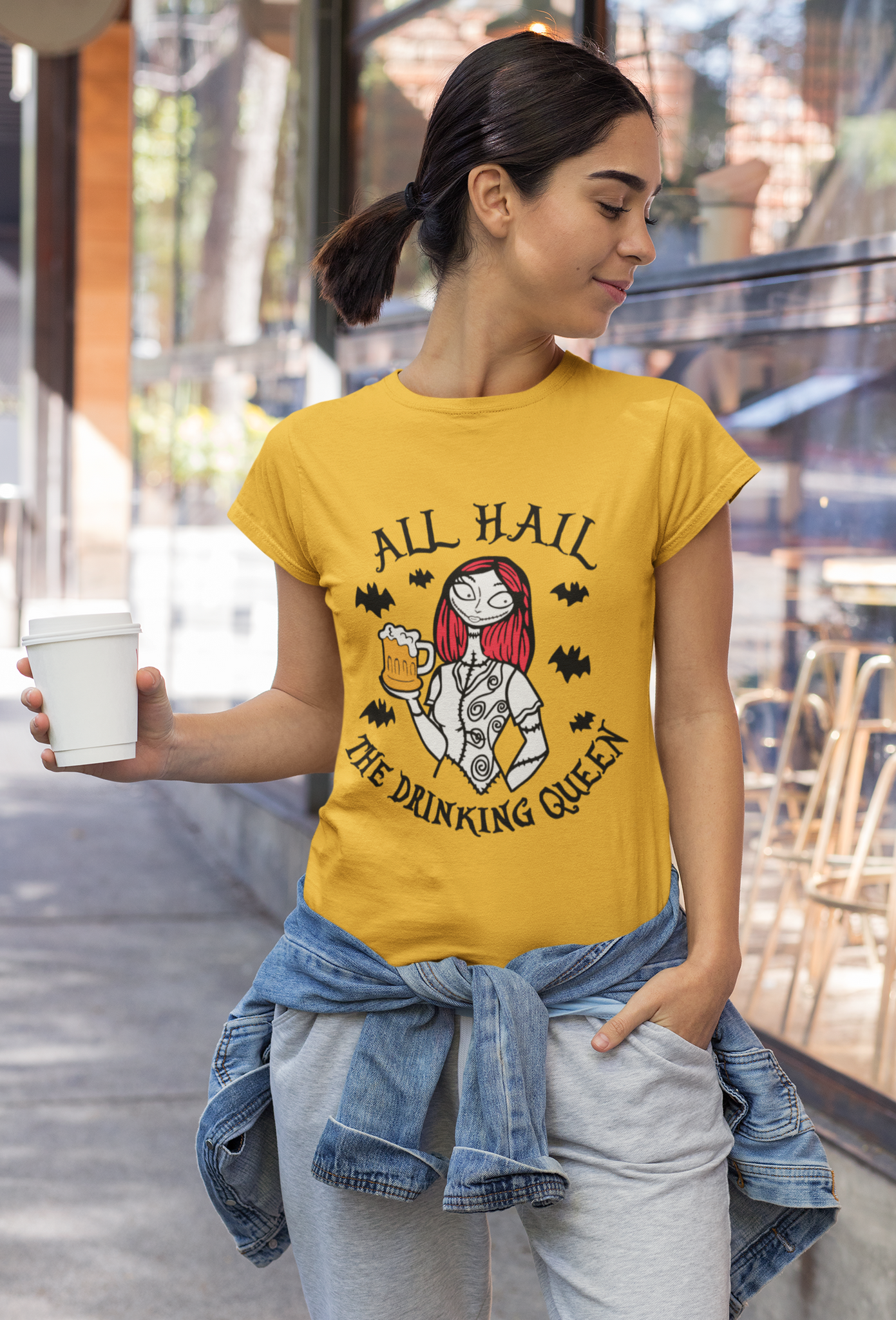 Nightmare Before Christmas T Shirt, Sally T Shirt, All Hail The Drinking Queen Tshirt, Halloween Gifts