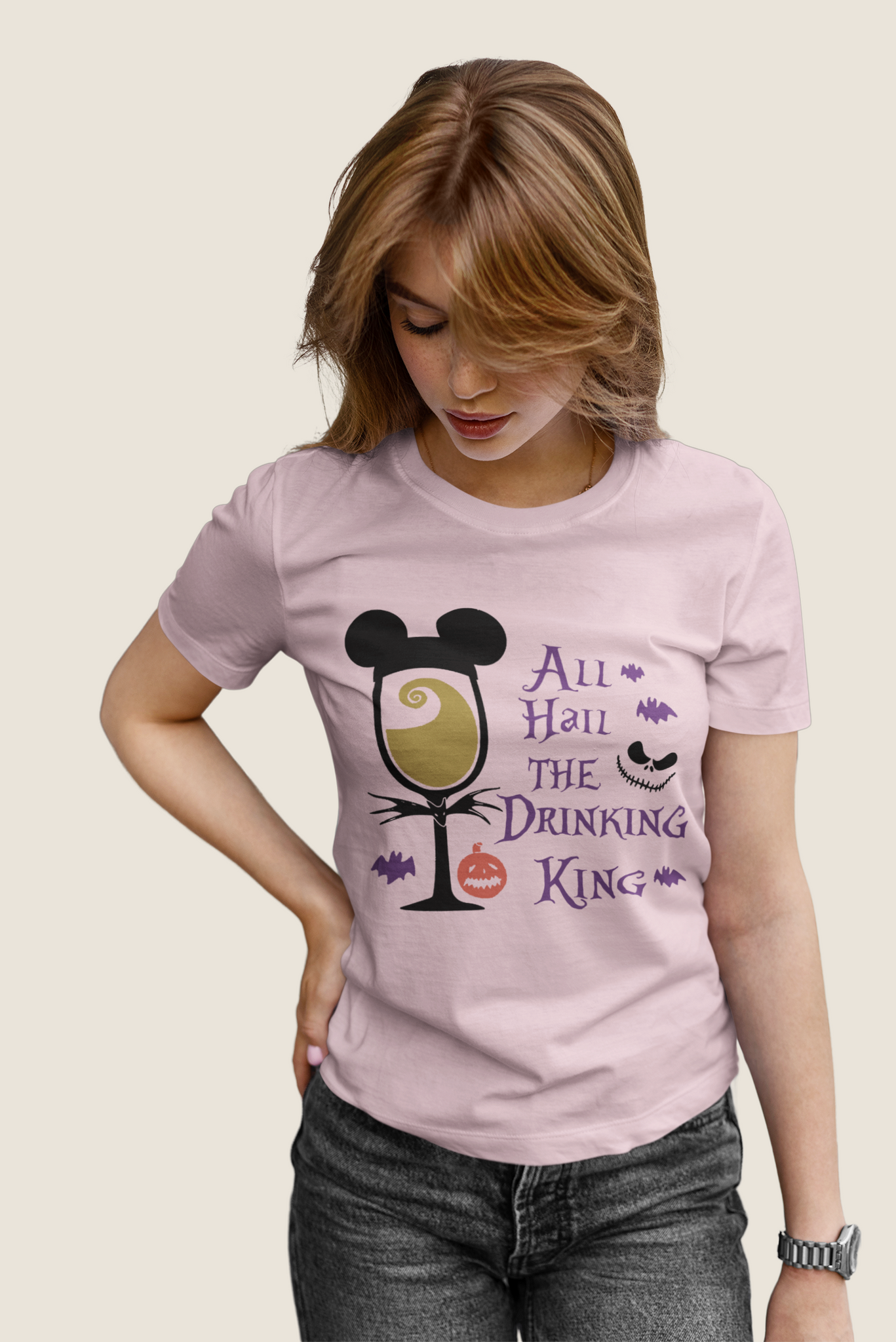 Nightmare Before Christmas T Shirt, All Hail The Drinking King Tshirt, Jack Skellington Mickey T Shirt, Halloween Gifts