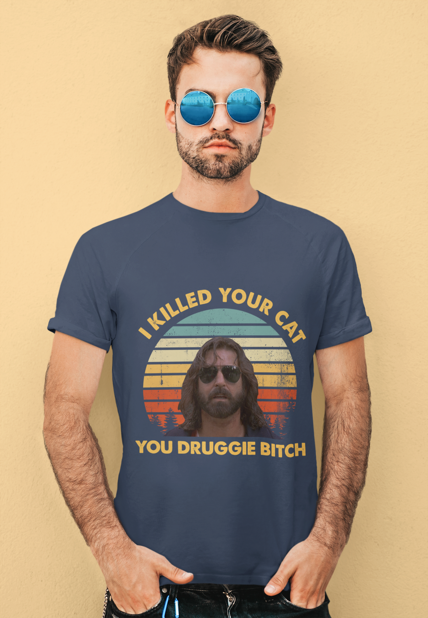 The Big Lebowski Vintage T Shirt, I Killed Your Cat You Druggie Bitch Tshirt, The Dude T Shirt