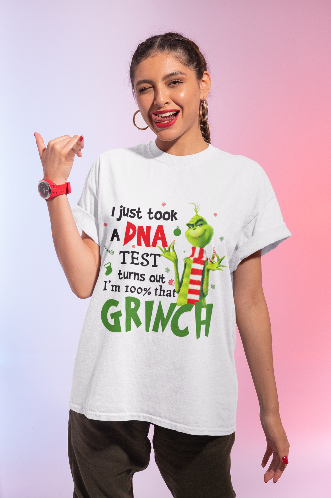 Grinch T Shirt, I Just Took A DNA Test Tshirt, Im 100% That Grinch Shirt, Christmas Gifts