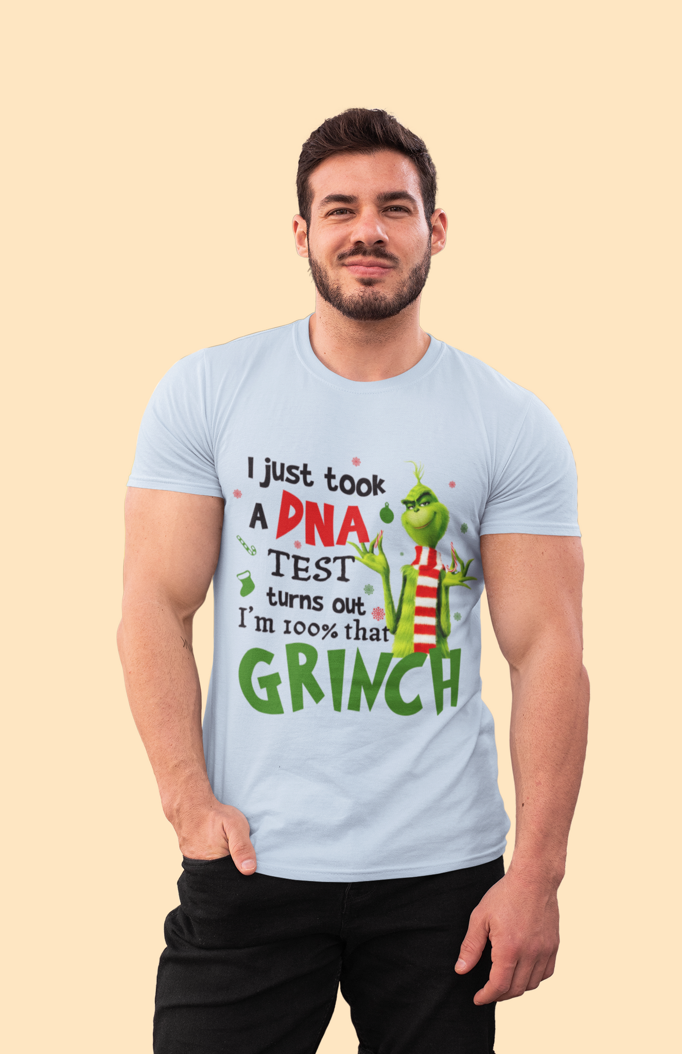 Grinch T Shirt, I Just Took A DNA Test Tshirt, Im 100% That Grinch Shirt, Christmas Gifts