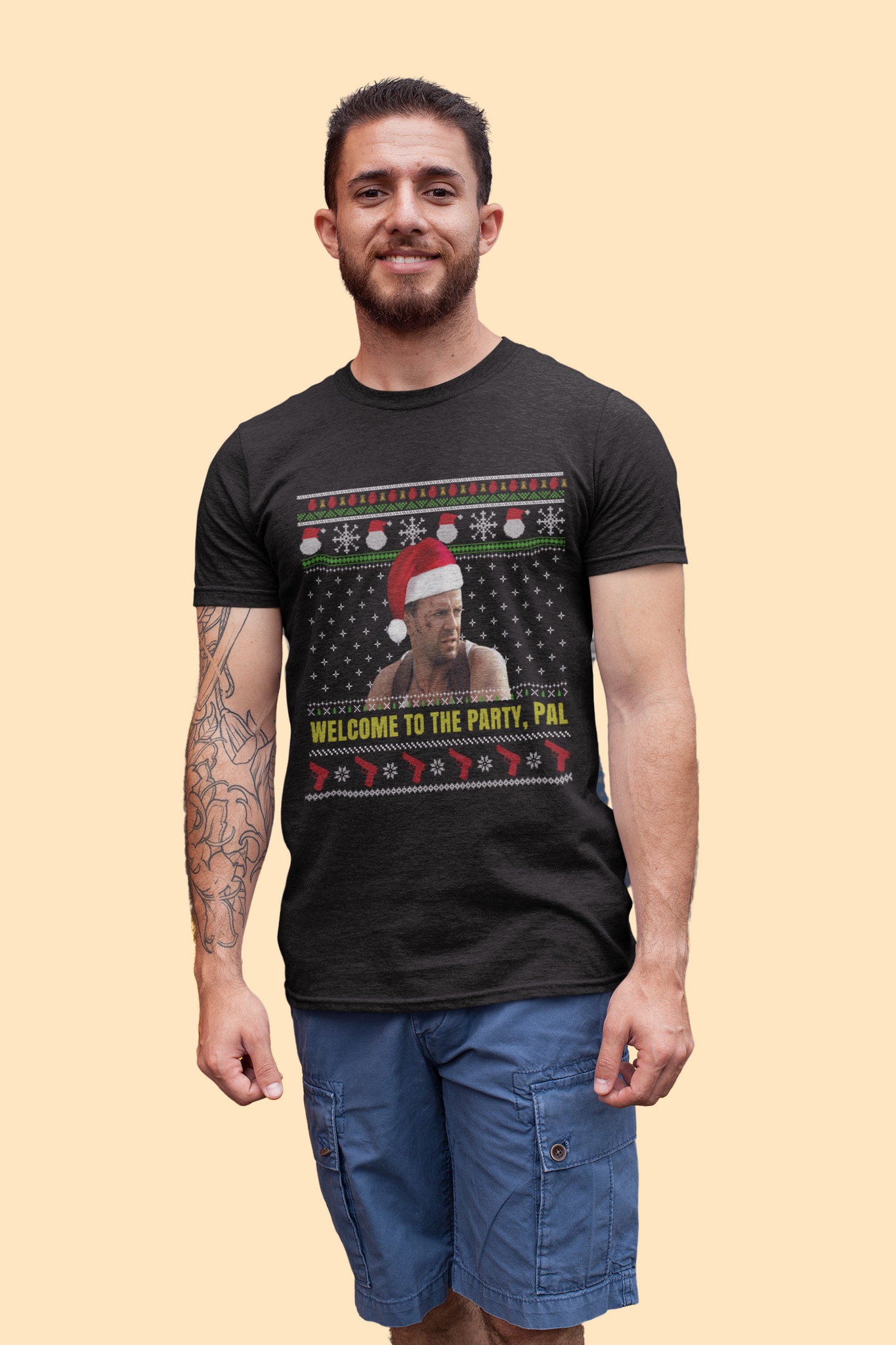 Die Hard Ugly Sweater Shirt, John McClane Tshirt, Welcome To The Party Pal T Shirt, Christmas Gifts