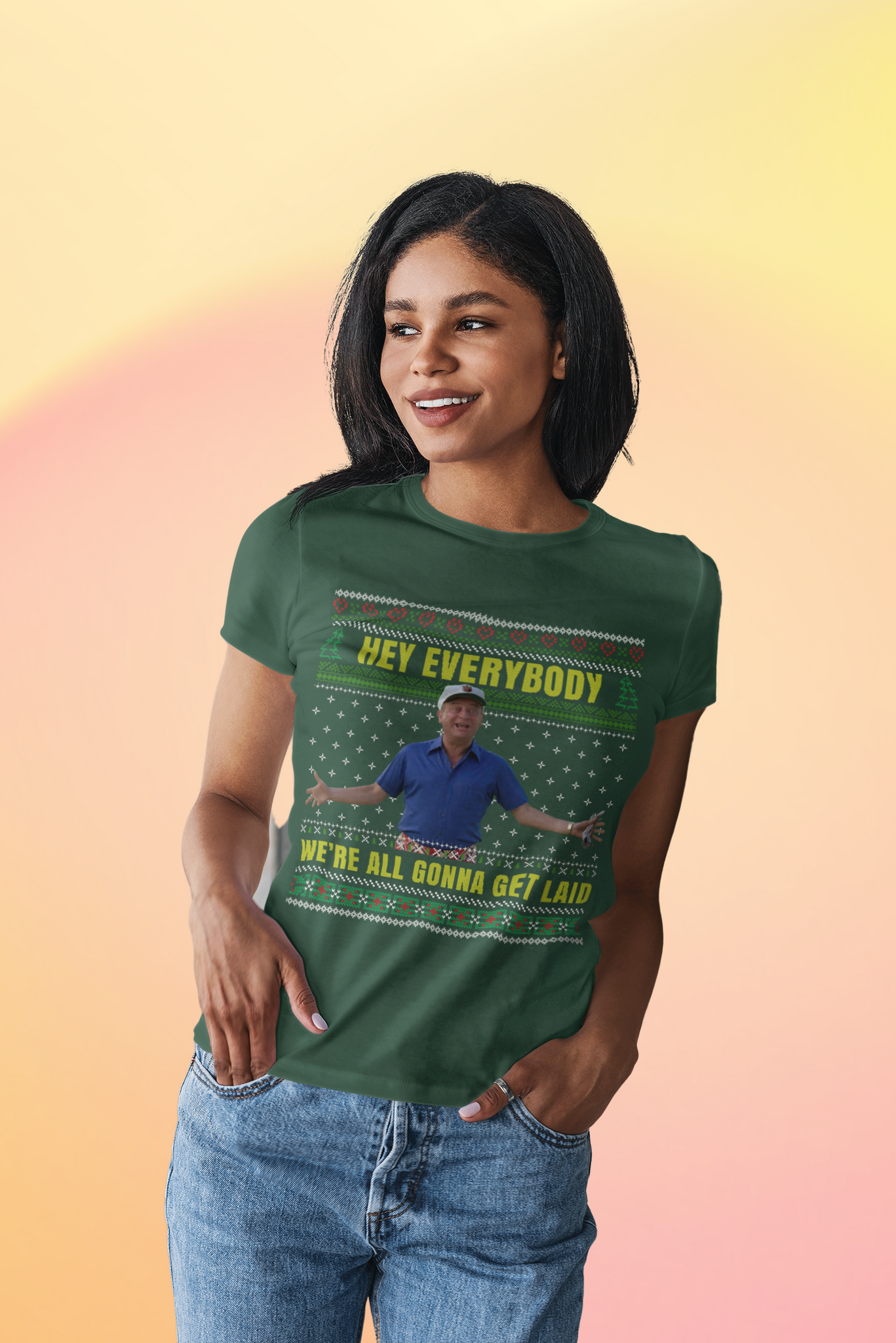 Caddyshack Ugly Sweater Shirt, Al Czervik T Shirt, Hey Everyone Were All Gonna Get Laid Tshirt, Christmas Gifts