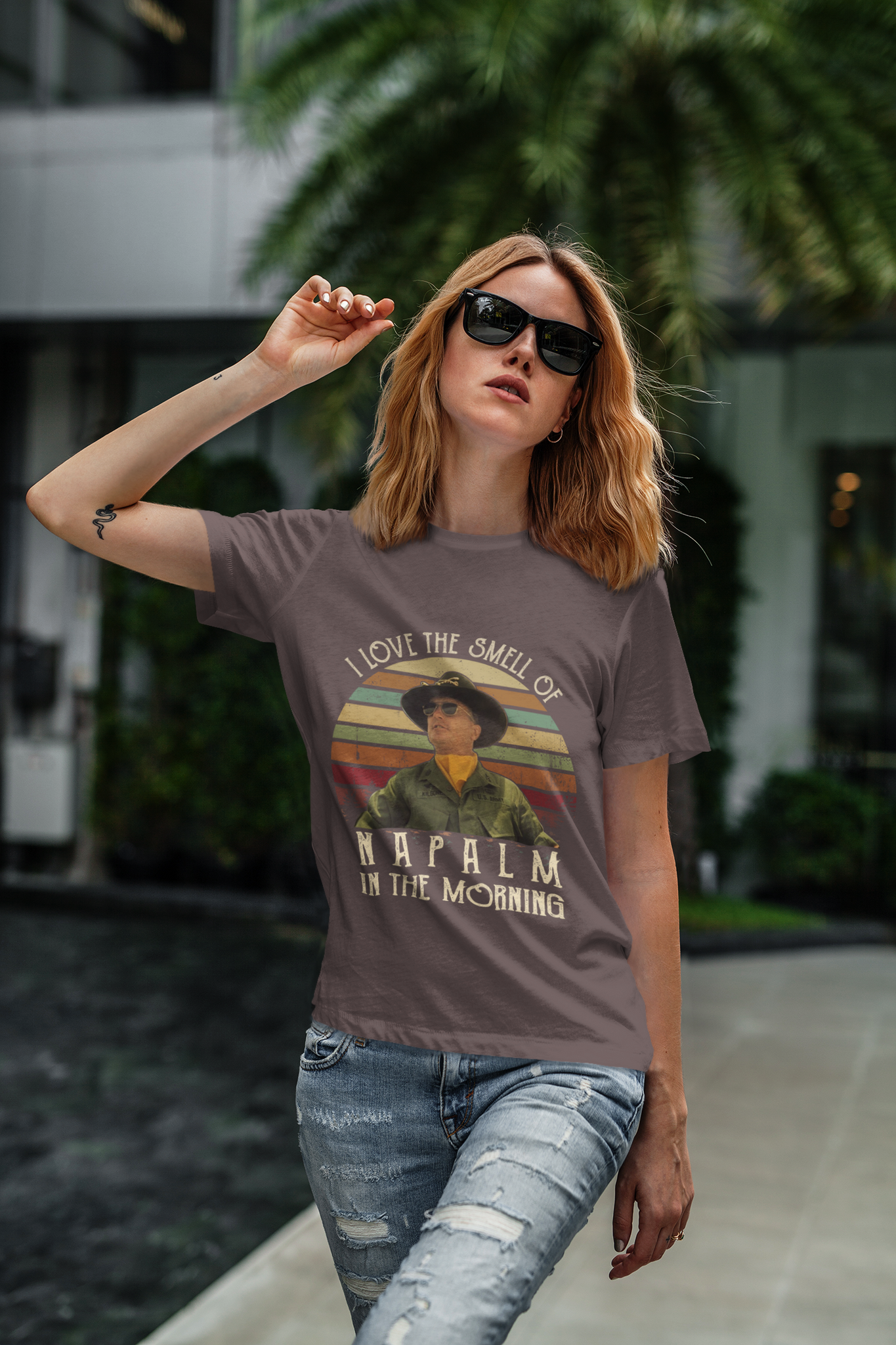 Apocalypse Now Vintage T Shirt, I Love The Smell Of Napalm In The Morning T Shirt, Lieutenant Colonel Bill Kilgore Tshirt