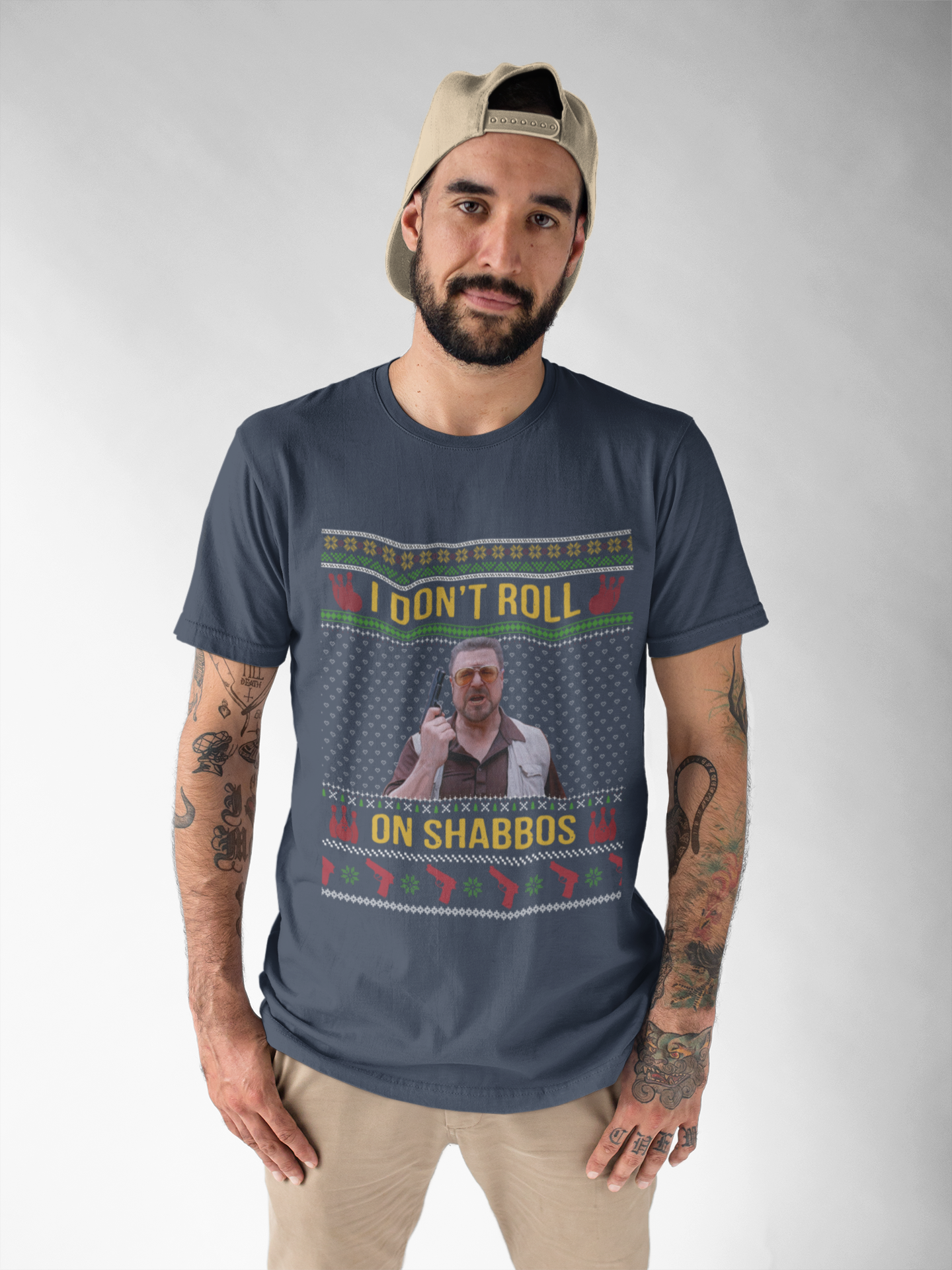 The Big Lebowski Ugly Sweater T Shirt, I Dont Roll On Shabbos Tshirt, Walter Sobchak T Shirt, Christmas Gifts