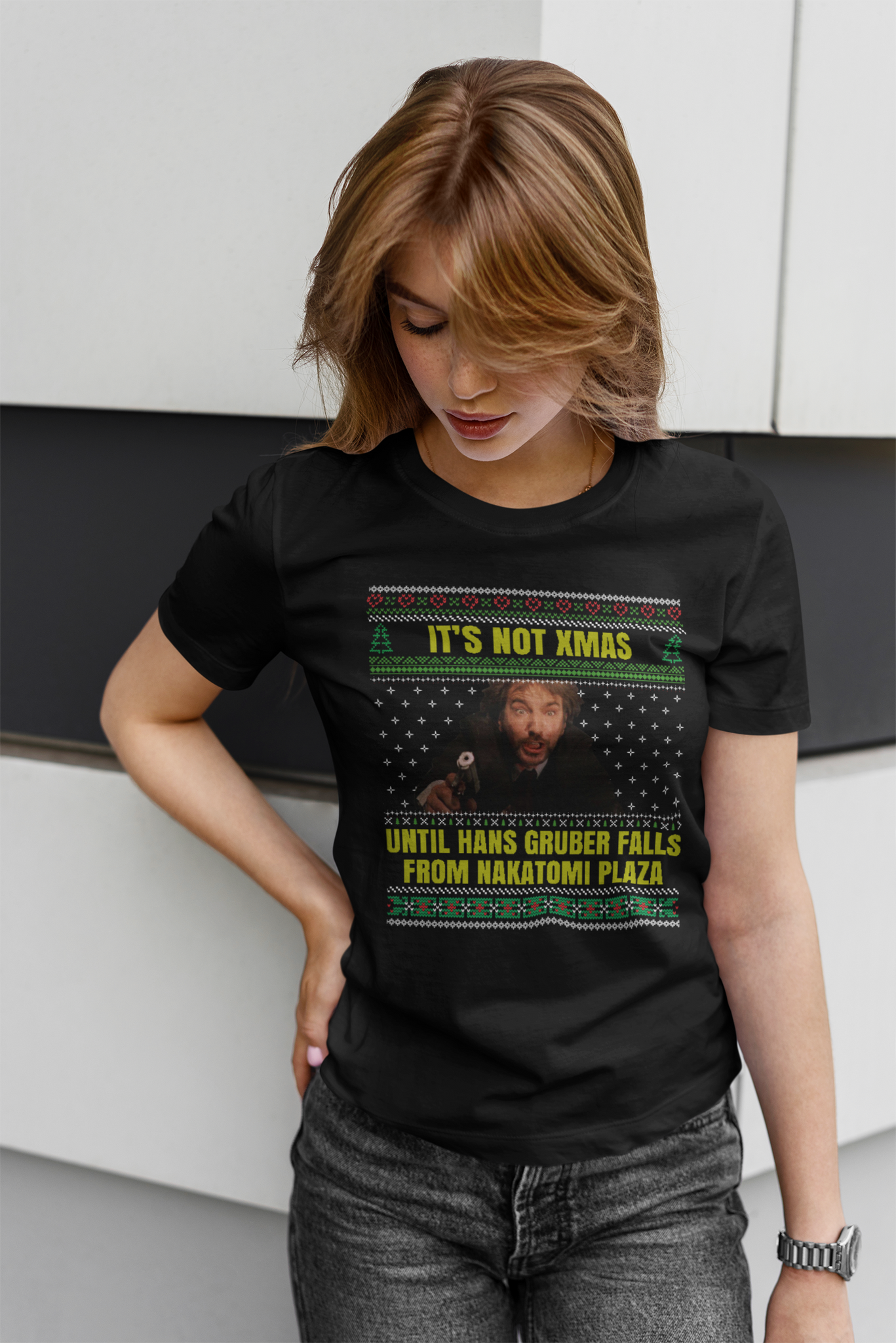 Die Hard Movie T Shirt, Hans Gruber T Shirt, Until Hans Gruber Falls From Nakatomi Plaza Tshirt, Christmas Gift