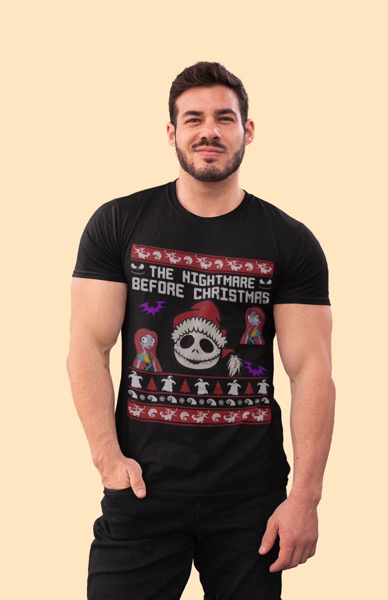 Nightmare Before Christmas Ugly Sweater Shirt, Jack Skellington Sally T Shirt, Christmas Gifts, Halloween Gifts
