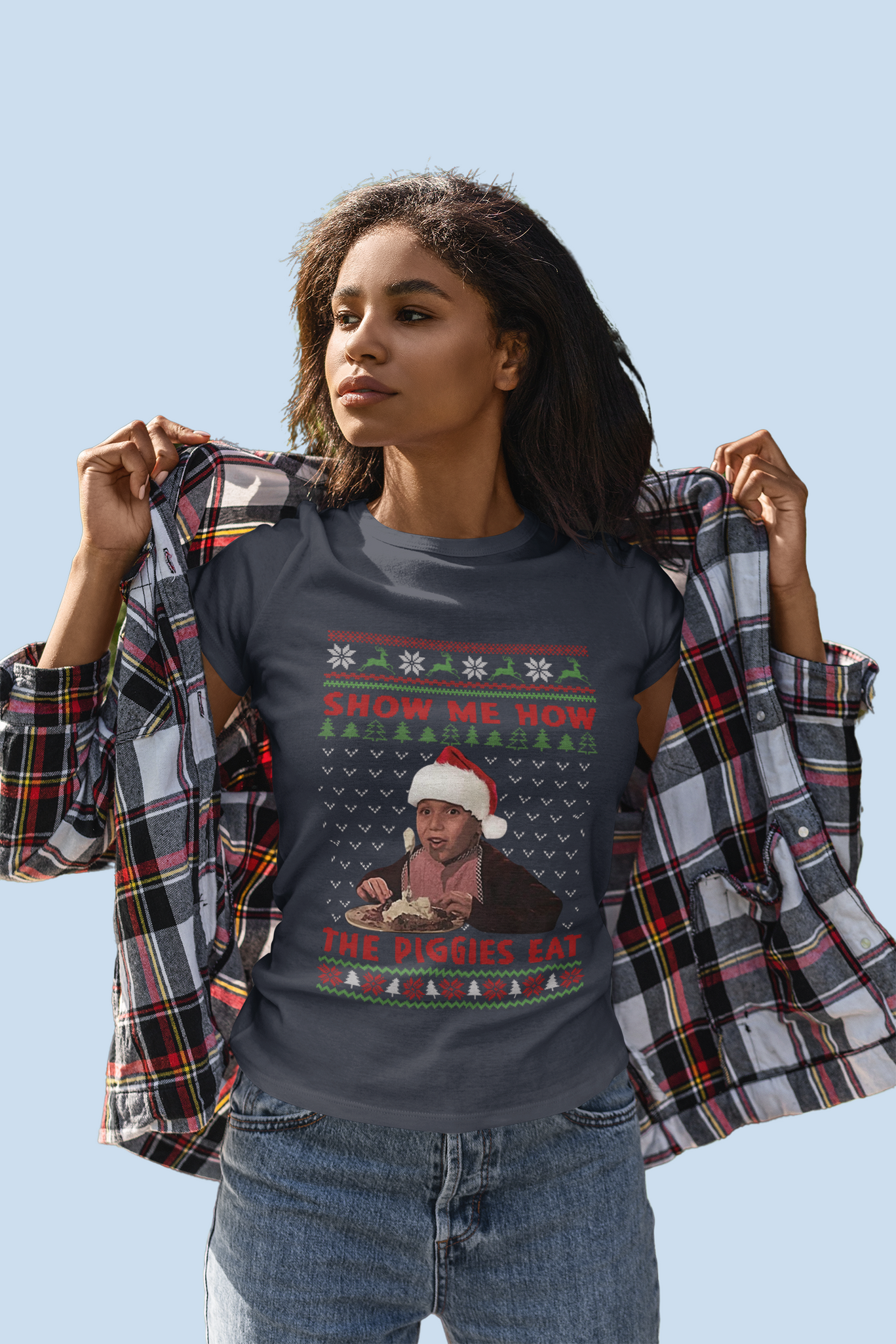 A Christmas Story Ugly Sweater Shirt, Randy T Shirt, Show Me How The Piggies Eat Tshirt, Christmas Gifts