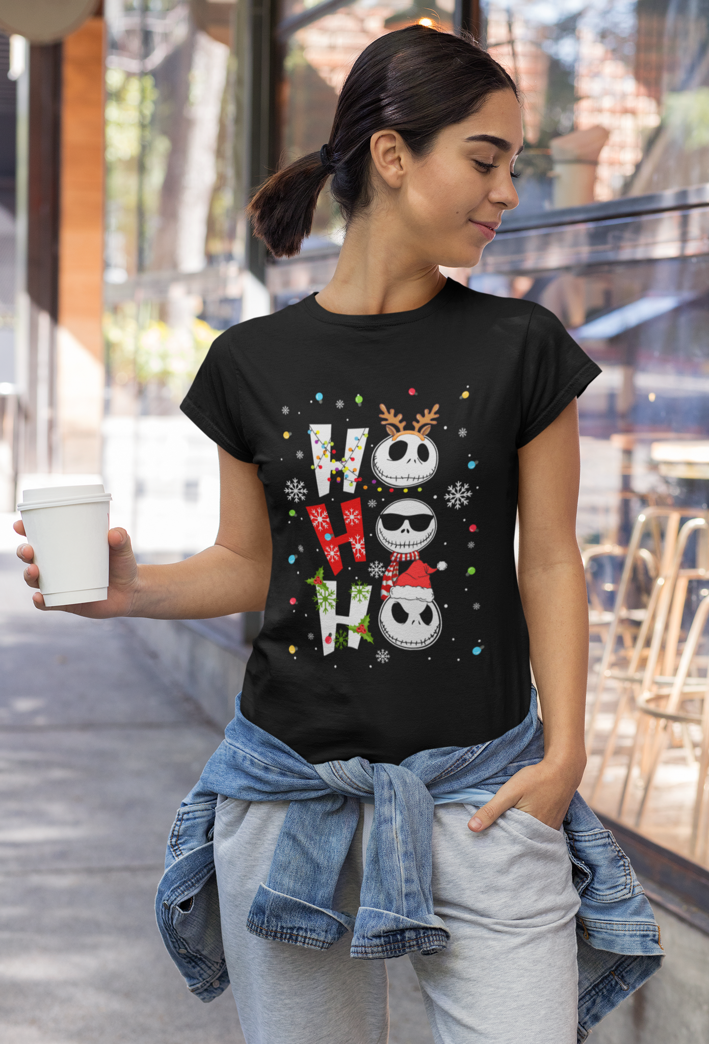 Nightmare Before Christmas Shirt, Ho Ho Ho Tshirt, Jack Skellington T Shirt, Christmas Gifts, Halloween Gifts