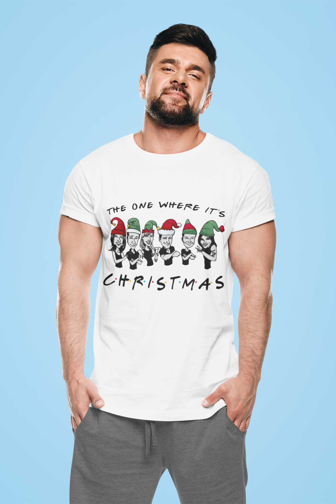 Friends TV Show T Shirt, Friends Characters T Shirt, The One Where Its Christmas Tshirt, Christmas Gifts