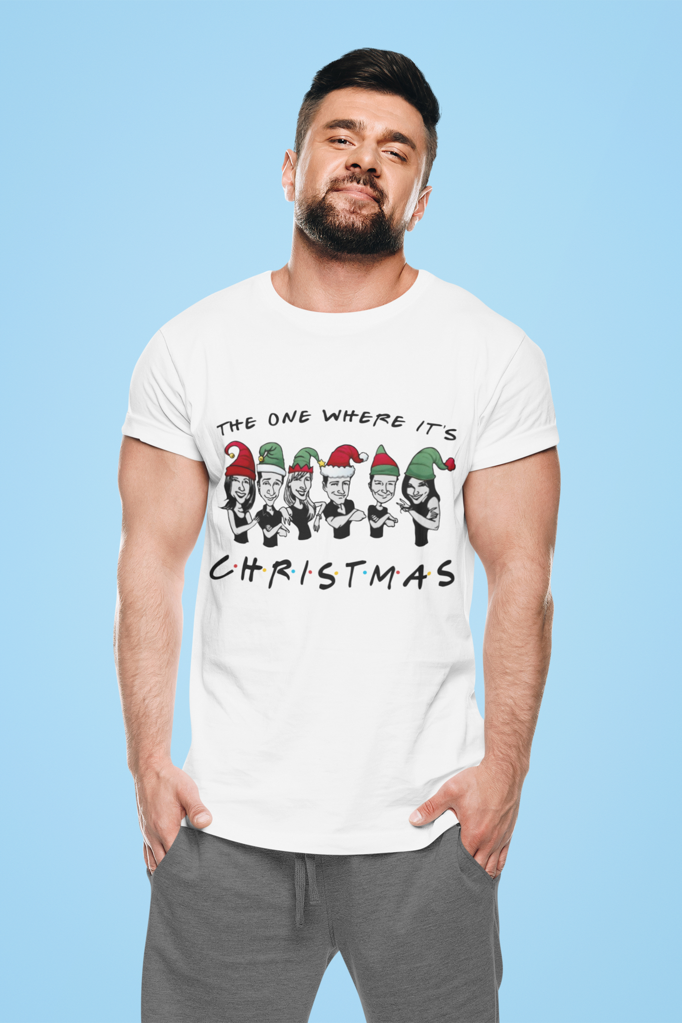 Friends TV Show T Shirt, Friends Shirt, Friends Characters T Shirt, The One Where Its Christmas Tshirt, Christmas Gifts