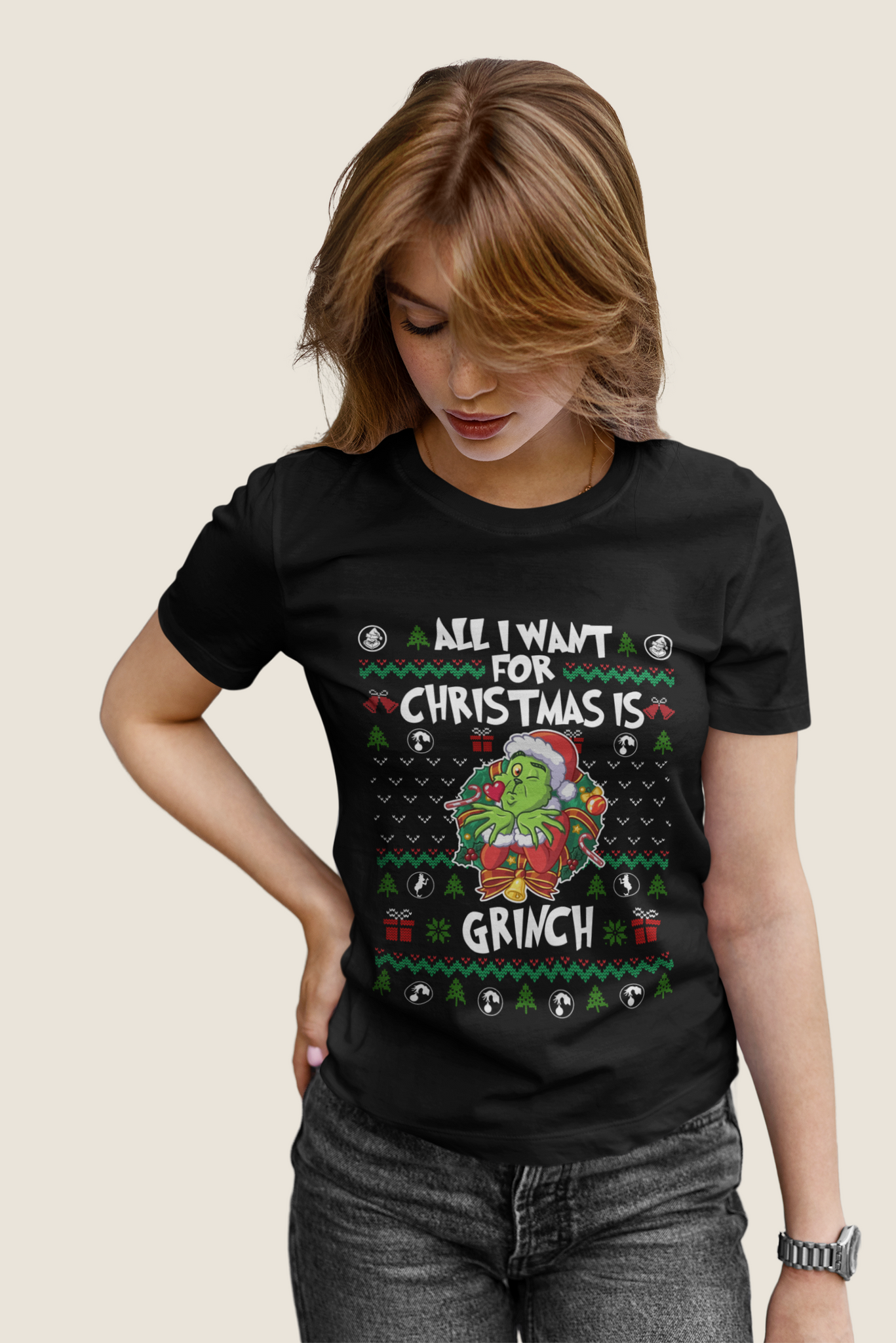 Grinch Ugly Sweater Shirt, All I Want For Christmas Is Grinch T Shirt, Christmas Movie Shirt, Christmas Gifts