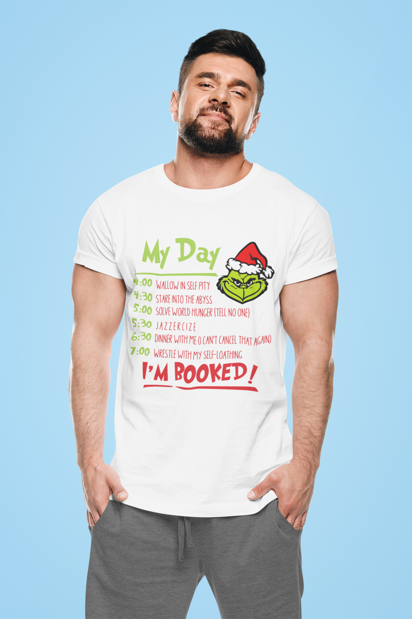 Grinch T Shirt, My Day Im Booked Tshirt, Christmas Gifts