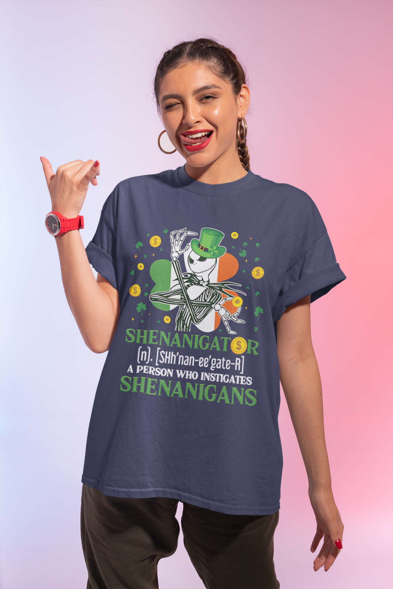 Nightmare Before Christmas T Shirt, Shenanigator Definition Tshirt, Jack Skellington T Shirt, St Patricks Day Gifts