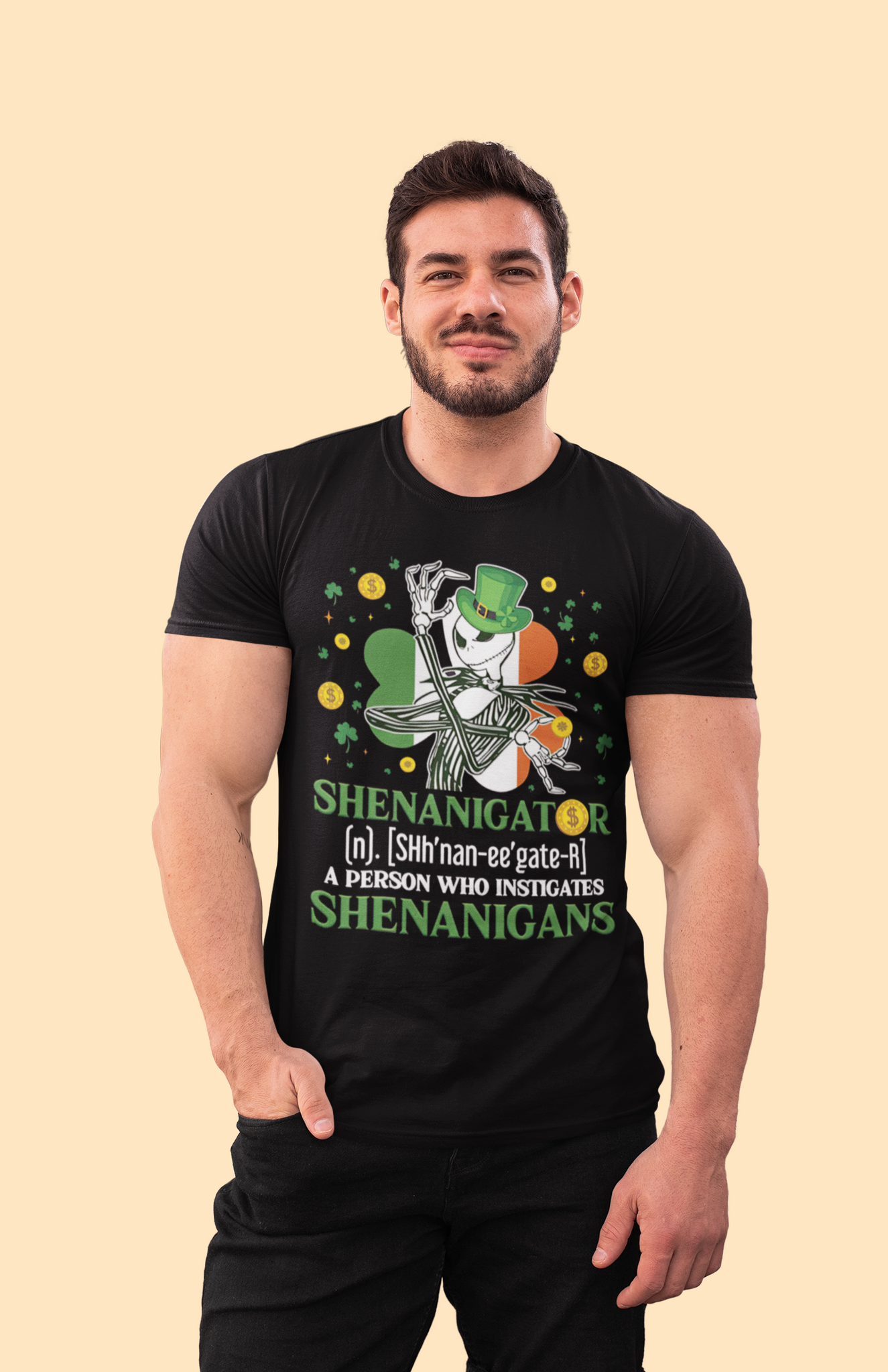 Nightmare Before Christmas T Shirt, Shenanigator Definition Tshirt, Jack Skellington T Shirt, St Patricks Day Gifts