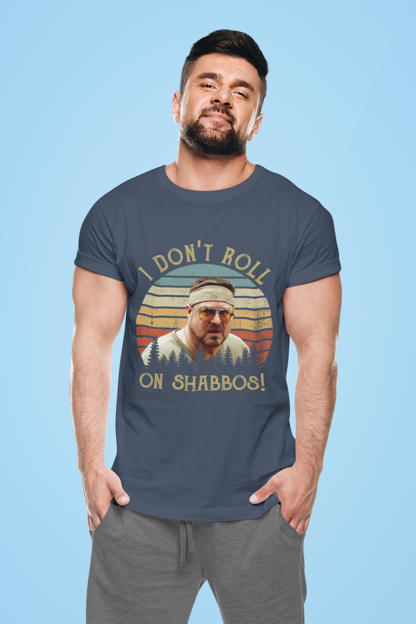 The Big Lebowski T Shirt, Walter Sobchak T Shirt, I Dont Roll On Shabbos Vintage Tshirt