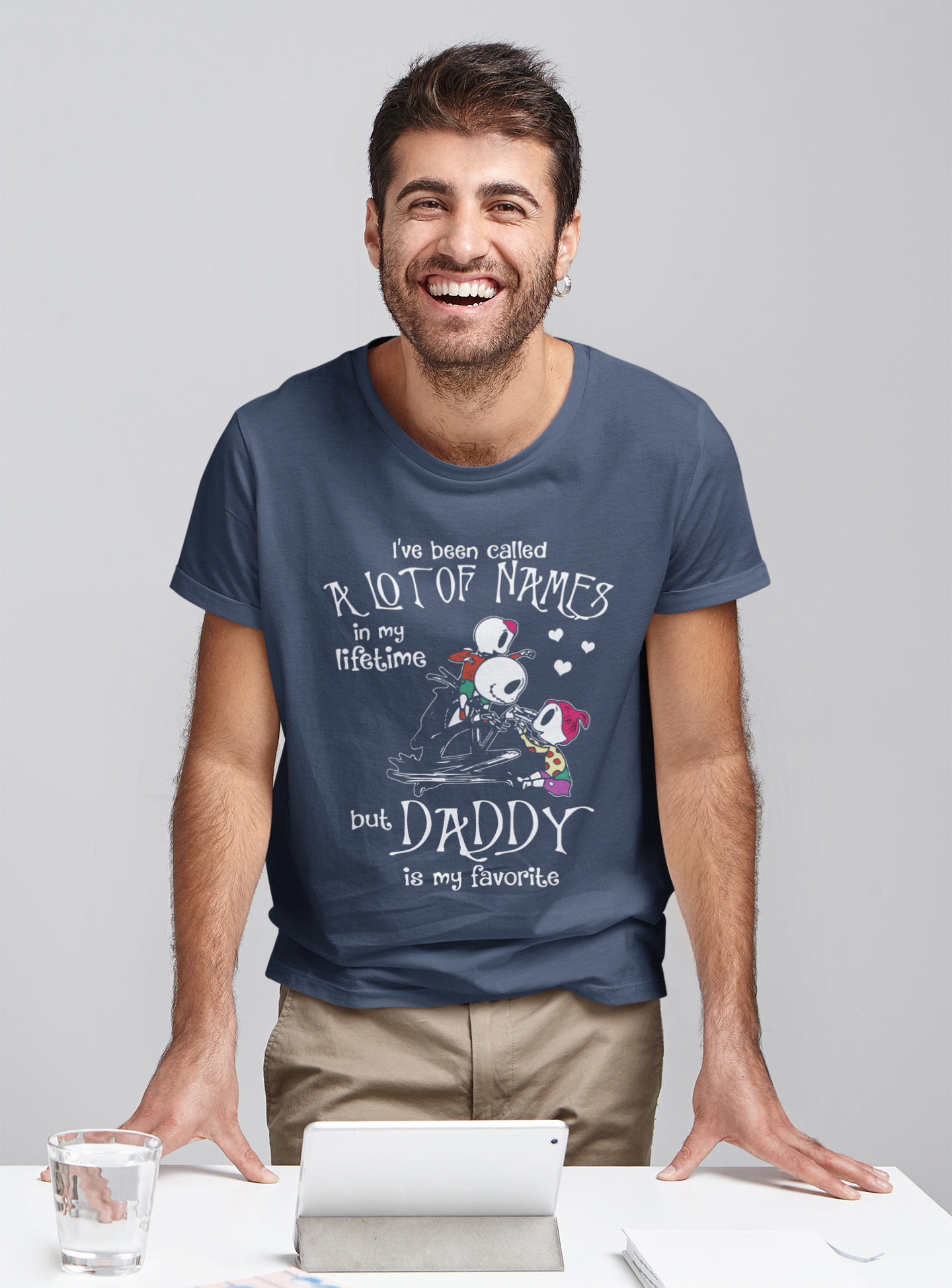 Nightmare Before Christmas T Shirt, Daddy Is My Favorite Tshirt, Jack Skellington And Children T Shirt, Fatherss Day Gifts