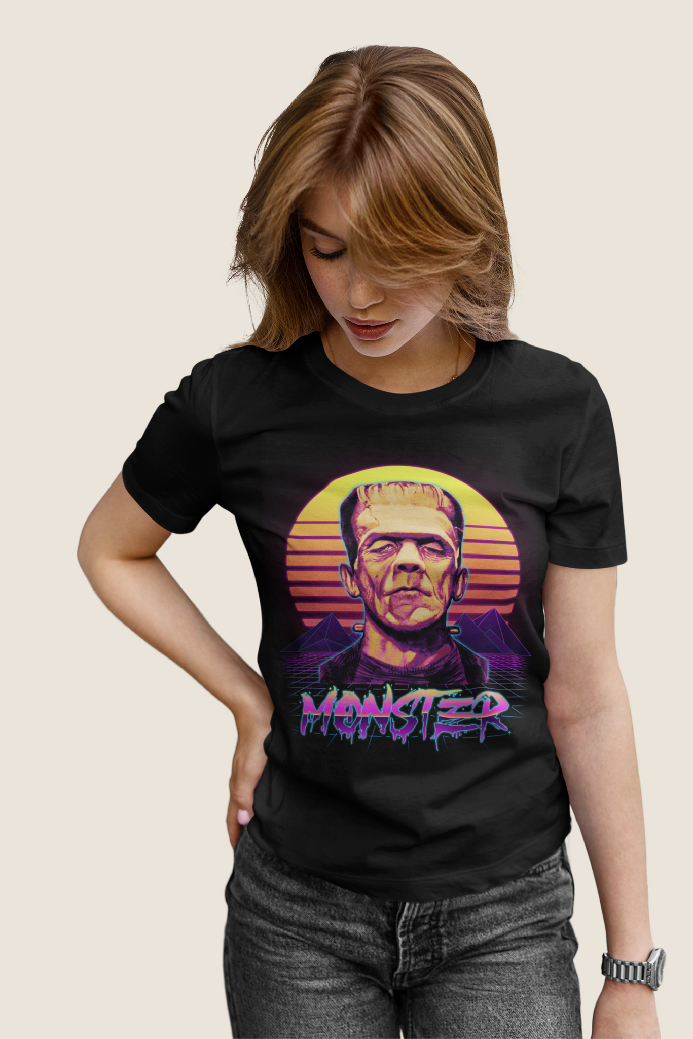 Frankenstein Retro T Shirt, Monster Tshirt, The Monster T Shirt, Halloween Gifts