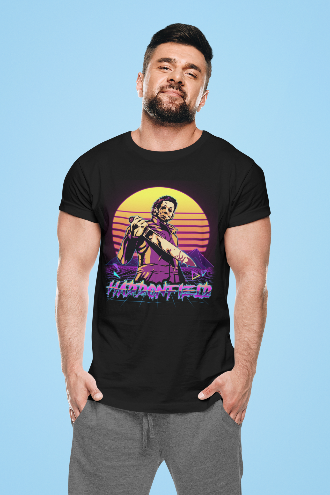 Halloween Retro T Shirt, Haddonfied Tshirt, Michael Myers T Shirt, Halloween Gifts