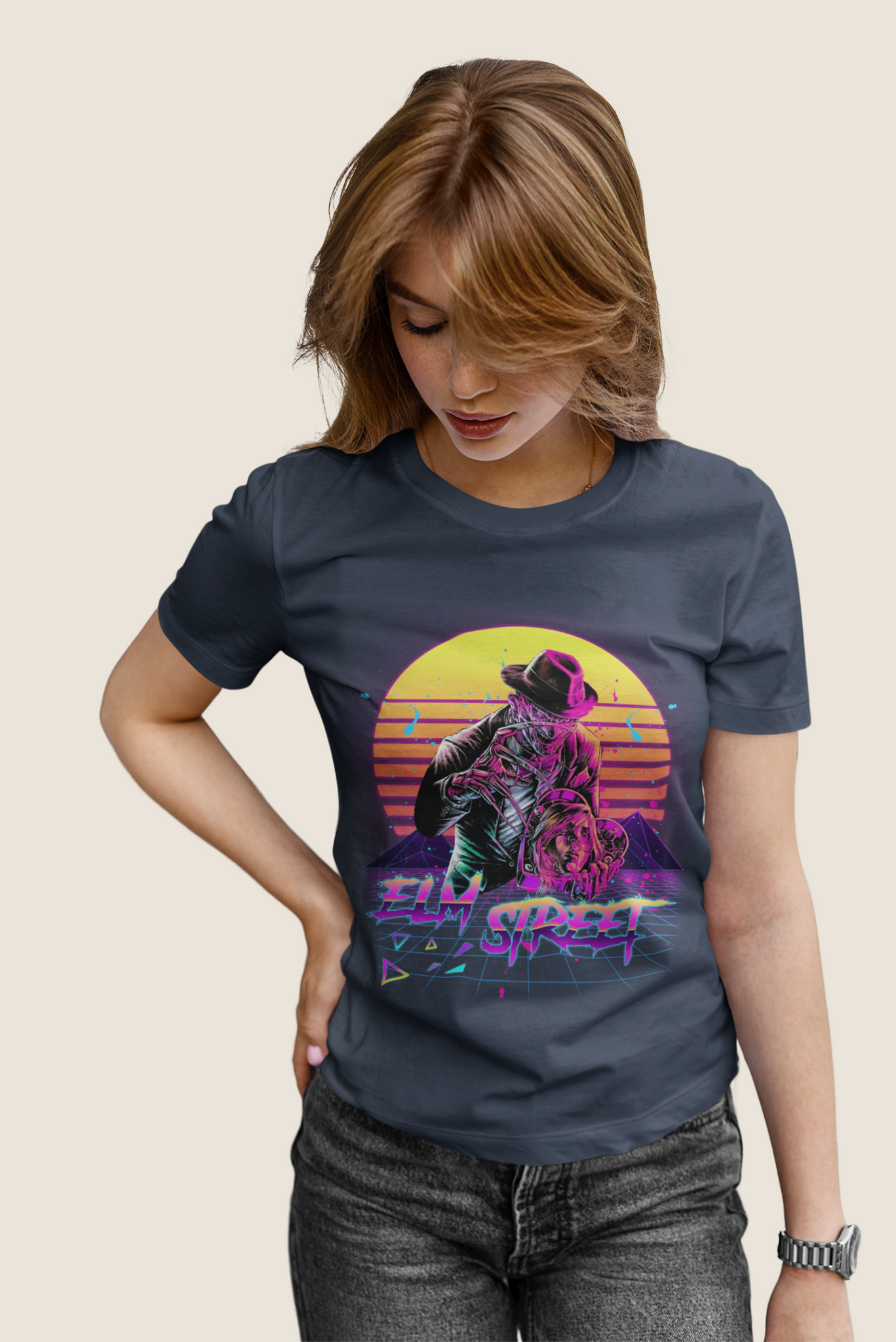 Nightmare On Elm Street Retro T Shirt, Freddy Krueger T Shirt, Elm Street Tshirt, Halloween Gifts