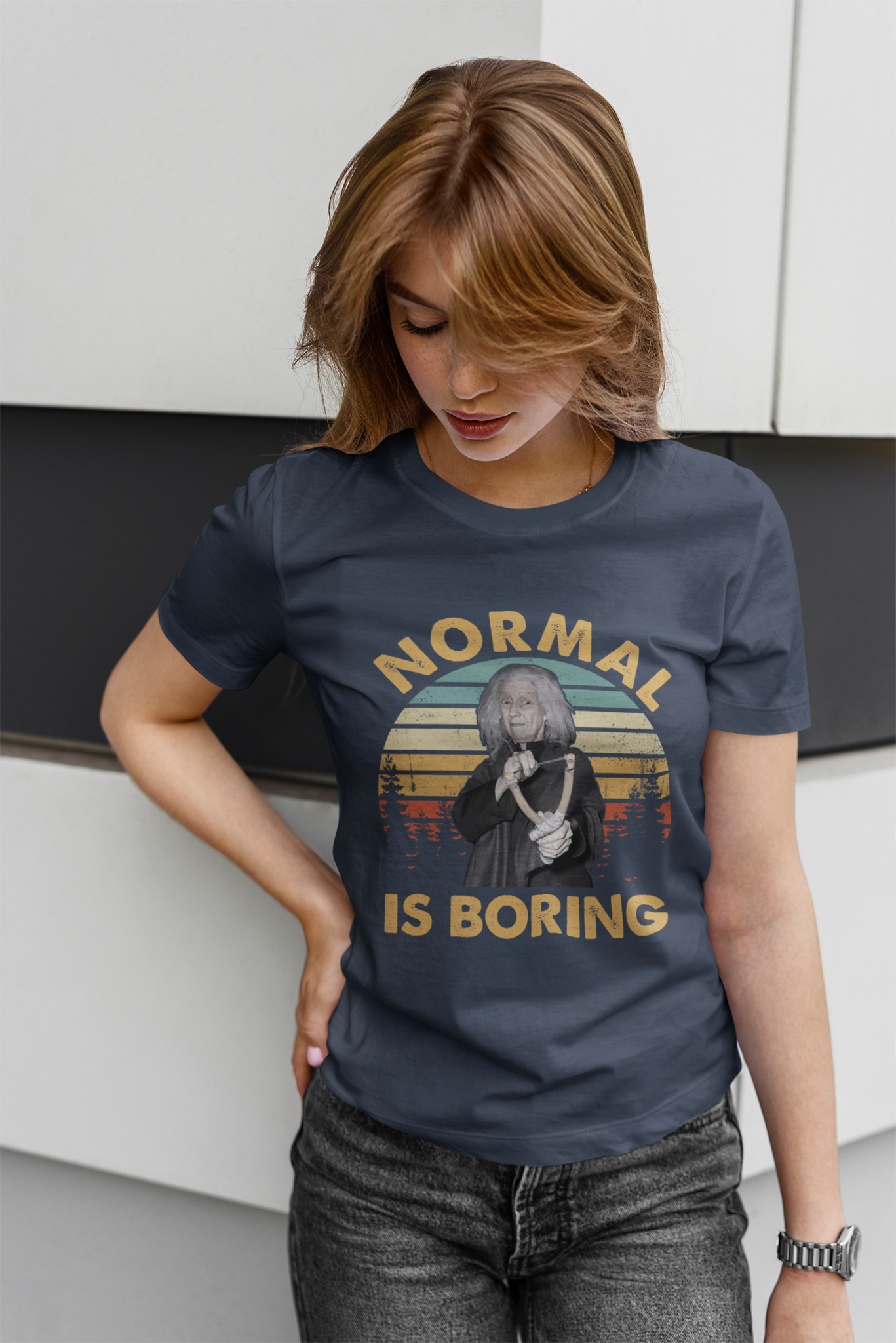 Addams Family Vintage T Shirt, Grandmama Tshirt, Normal Is Boring Shirt, Halloween Gifts