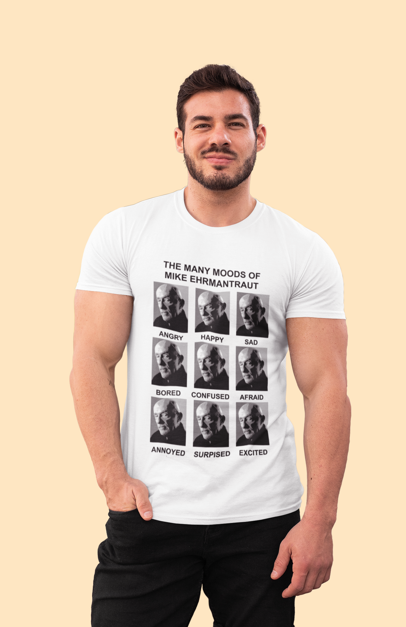 Breaking Bad T Shirt, Mike Ehrmantraut T Shirt, The Many Moods Of Mike Ehrmantraut Shirt