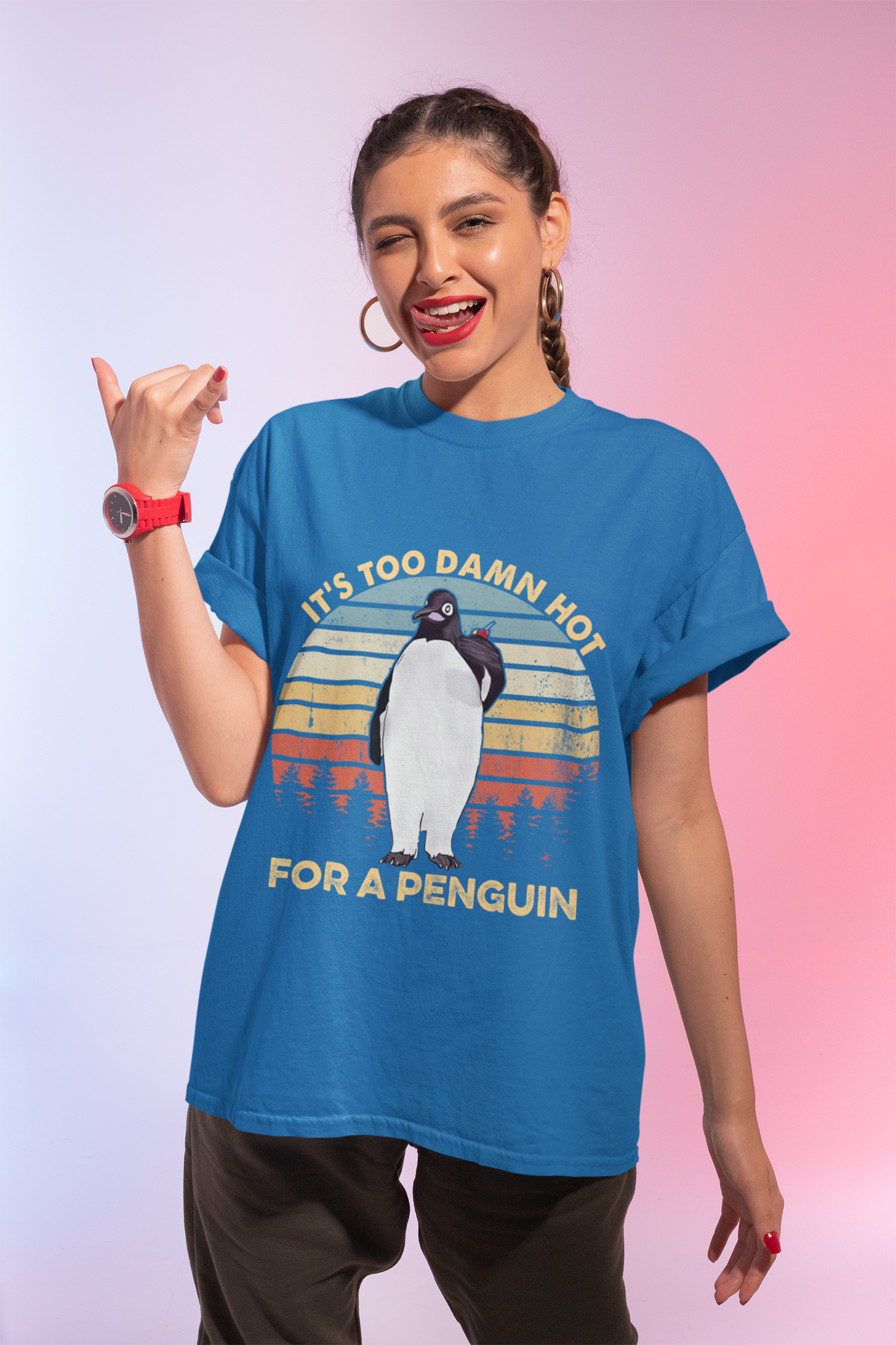Billy Madison Comedy Film T Shirt, Its Too Damn Hot For A Penguin T Shirt