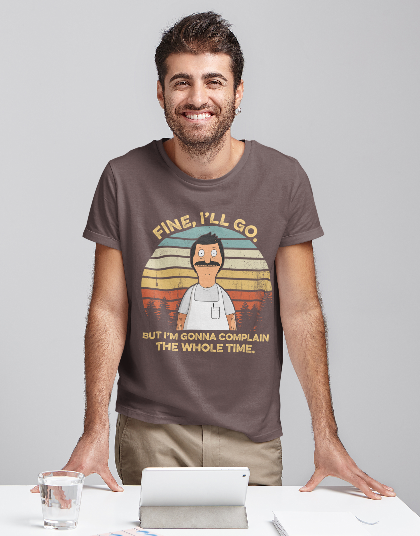 Bobs Burgers Vintage T Shirt, Bob Belcher T Shirt, Fine Ill Go But Im Gonna Complain The Whole Time Tshirt