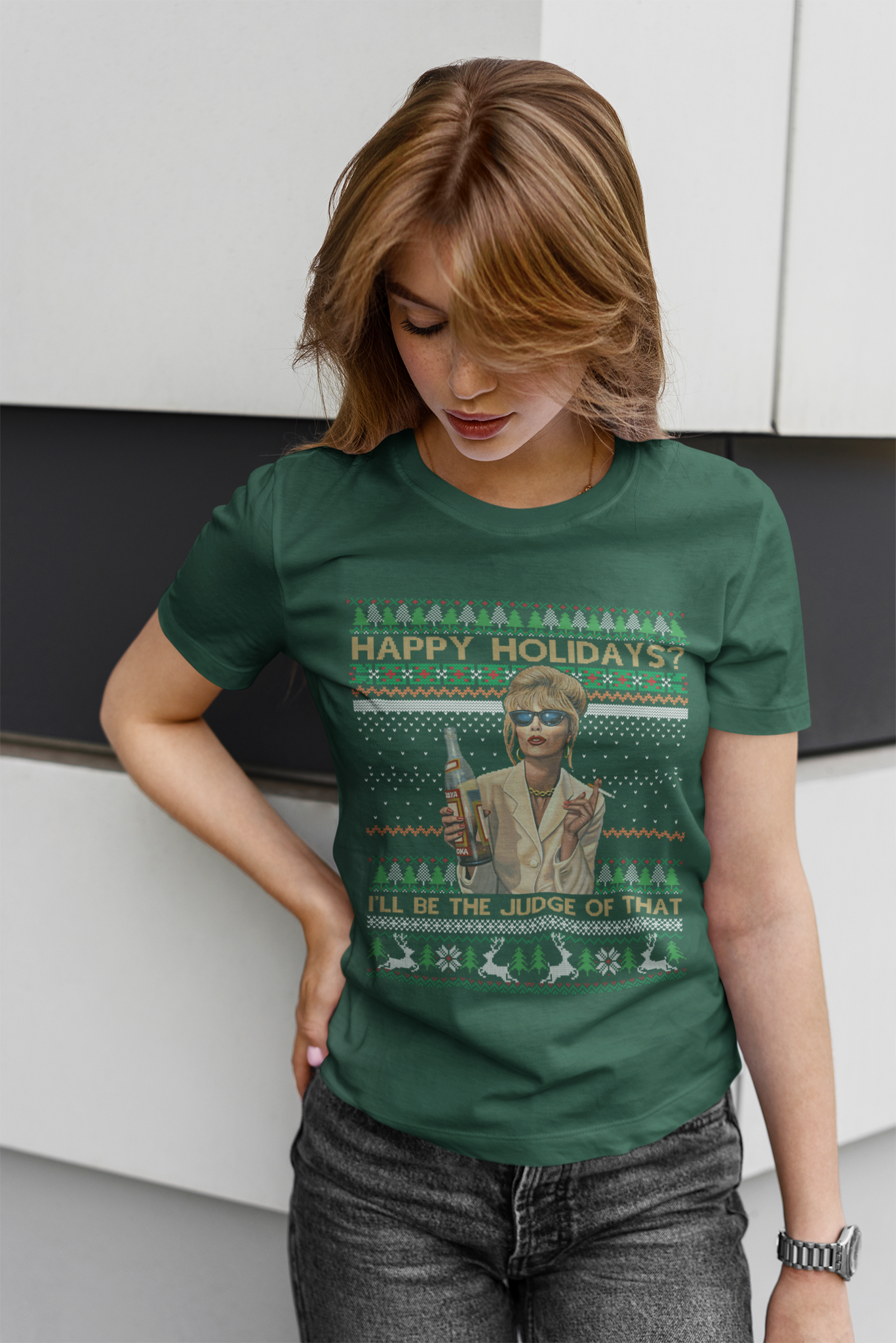Absolutely Fabulous T Shirt, Patsy T Shirt, Happy Holidays Ill Be The Judge Of That Tshirt, Christmas Gift
