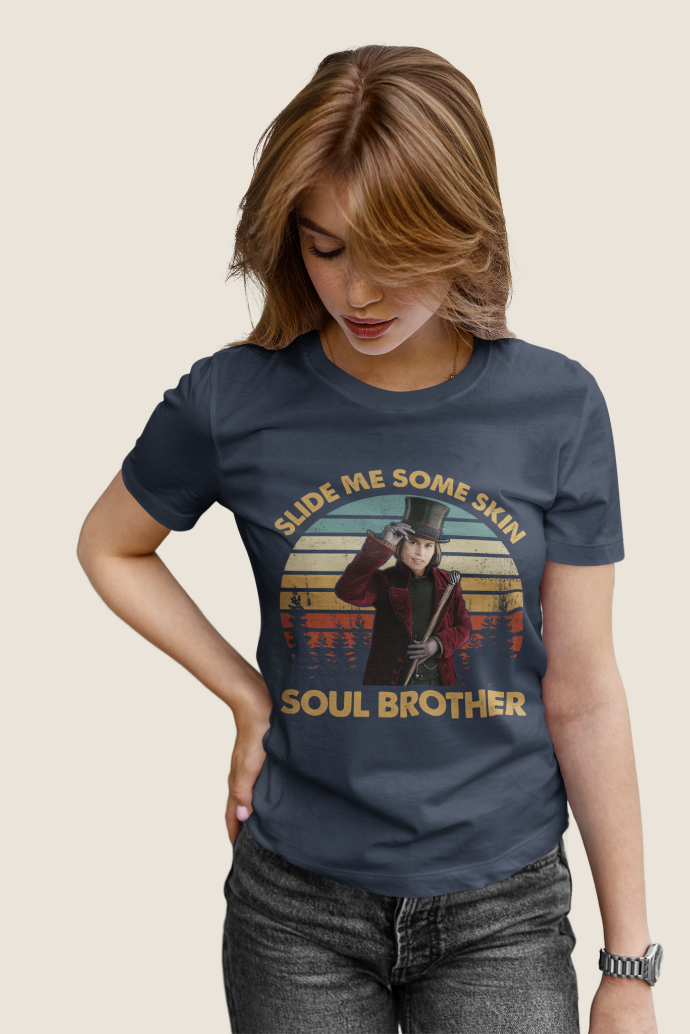 Charlie And The Chocolate Factory Vintage T Shirt, Slide Me Some Skin Soul Brother Tshirt, Willy Wonka T Shirt