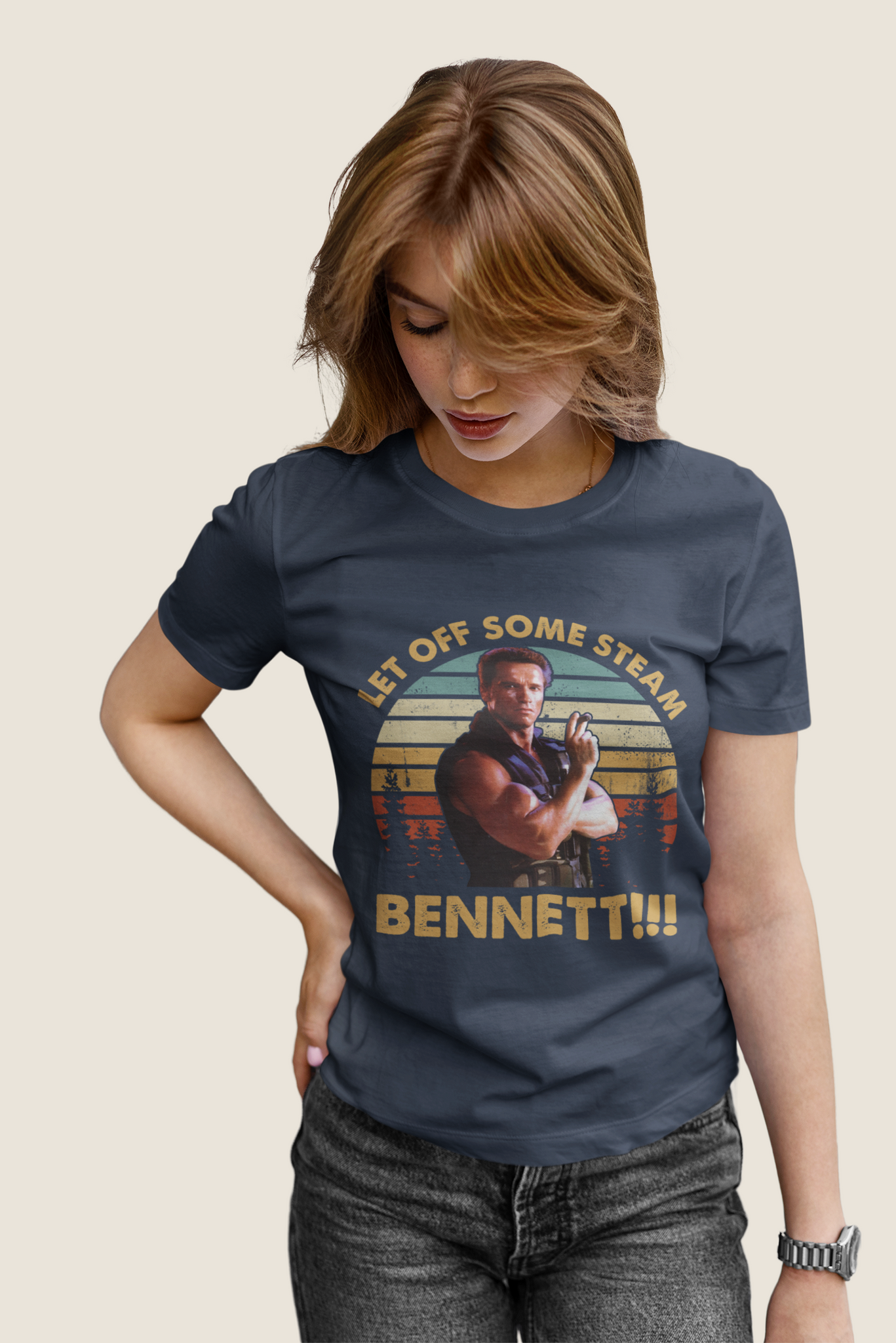 Commando Vintage T Shirt, John Matrix T Shirt, Let Off Some Steam Bennett Tshirt
