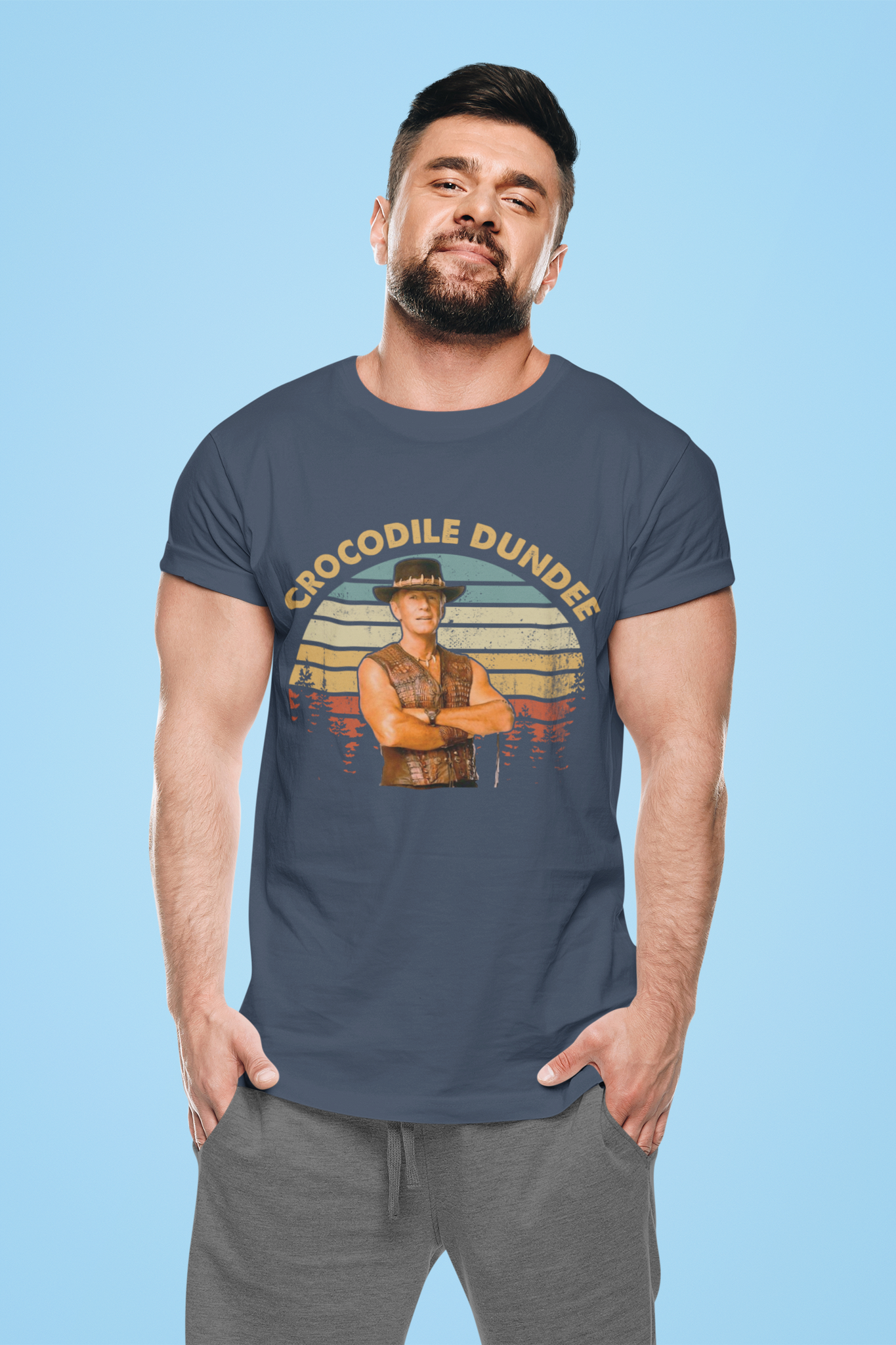 Crocodile Dundee Vintage T Shirt, Michael J Crocodile Dundee T Shirt, Crocodile Dundee Tshirt