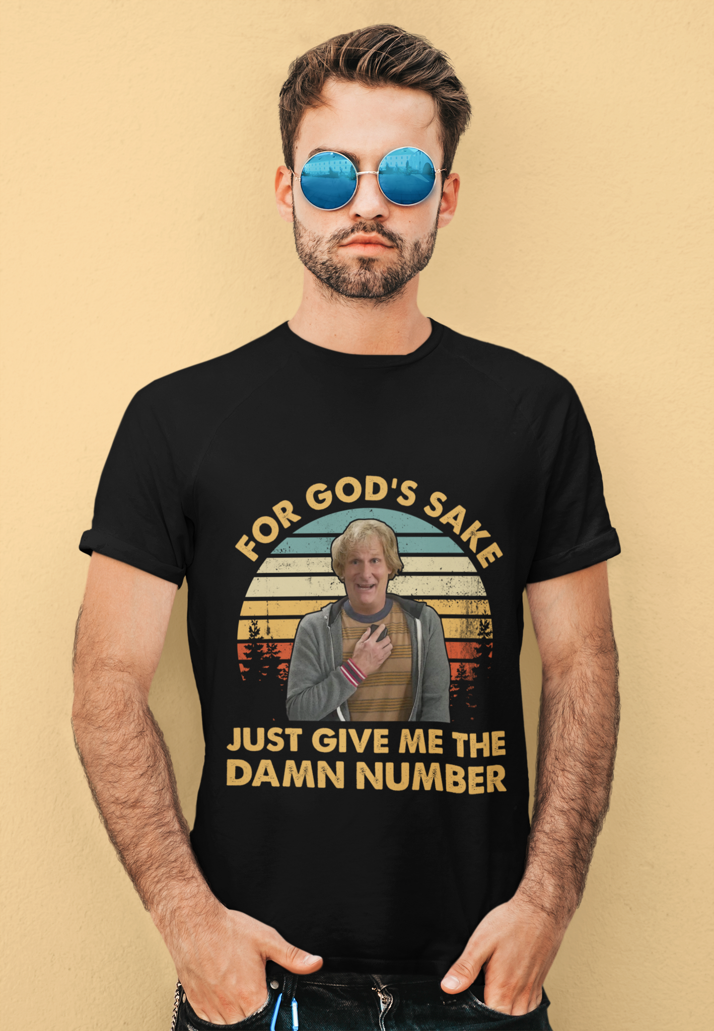 Dumb And Dumber Vintage T Shirt, Harry Dunne T Shirt, For Gods Sake Just Give Me The Damn Number Tshirt