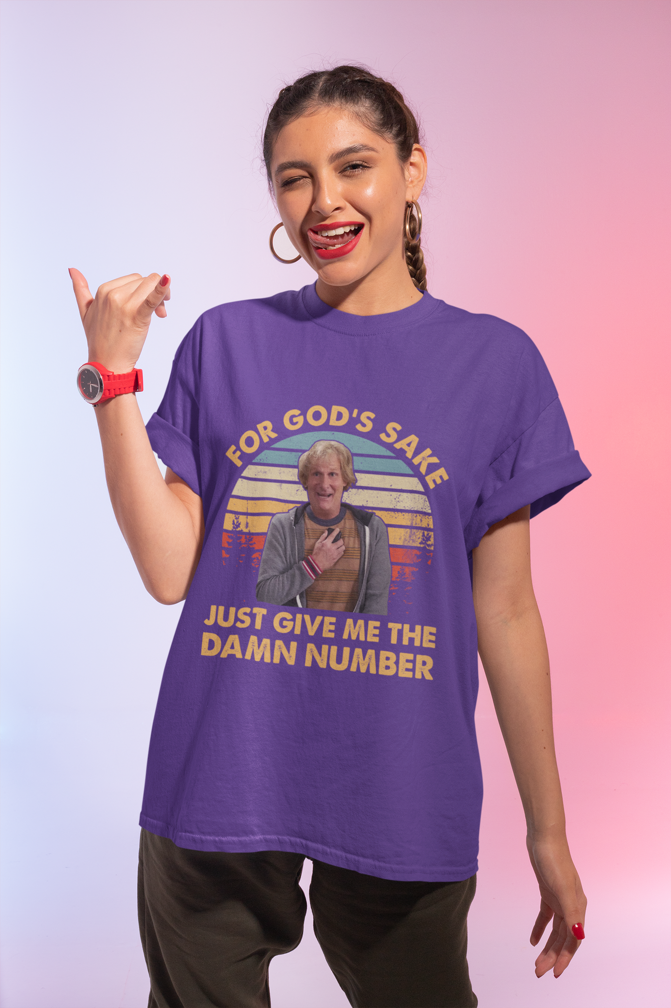 Dumb And Dumber Vintage T Shirt, Harry Dunne T Shirt, For Gods Sake Just Give Me The Damn Number Tshirt