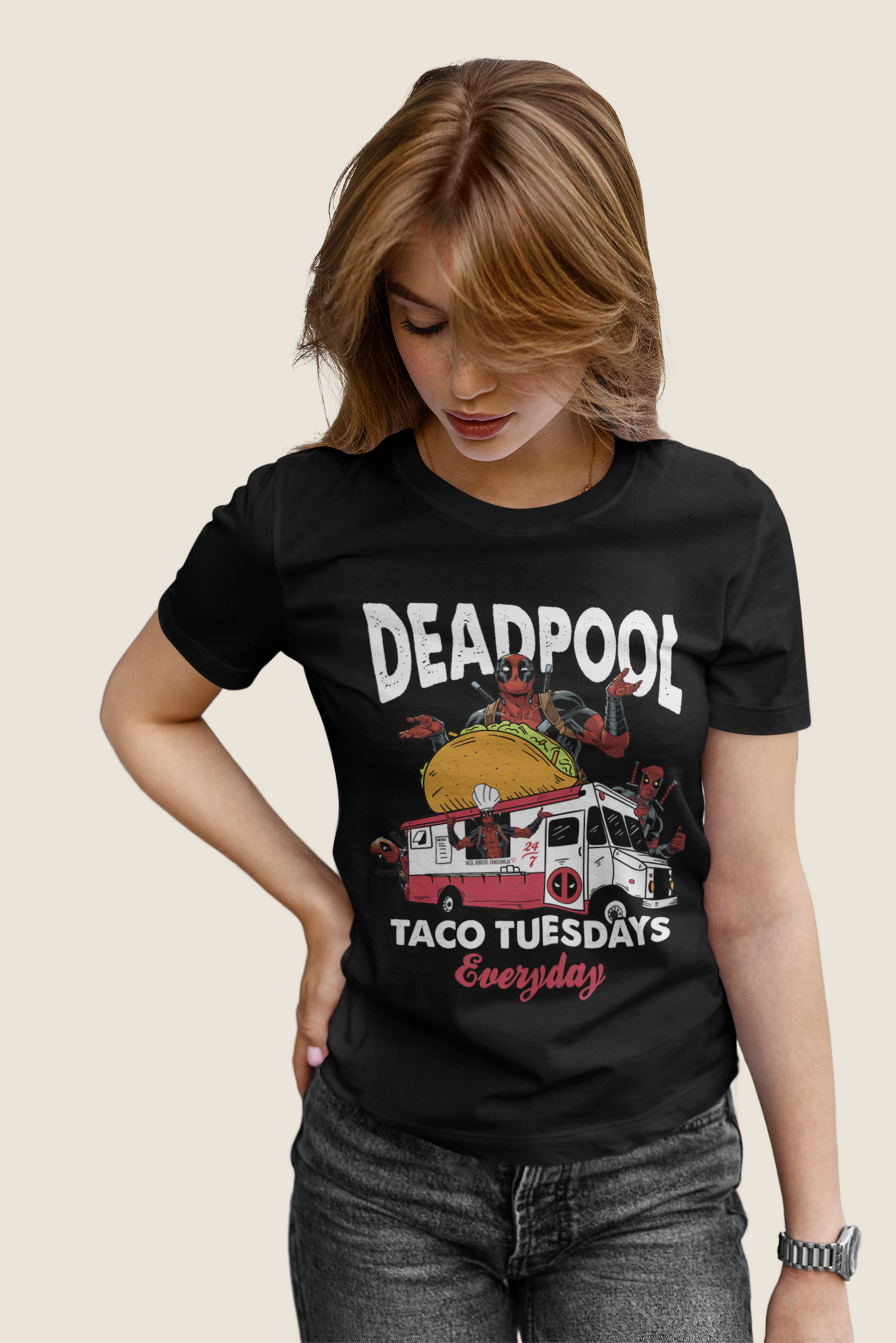 Deadpool T Shirt, Taco Tuesdays Everyday Tshirt, Superhero Deadpool T Shirt
