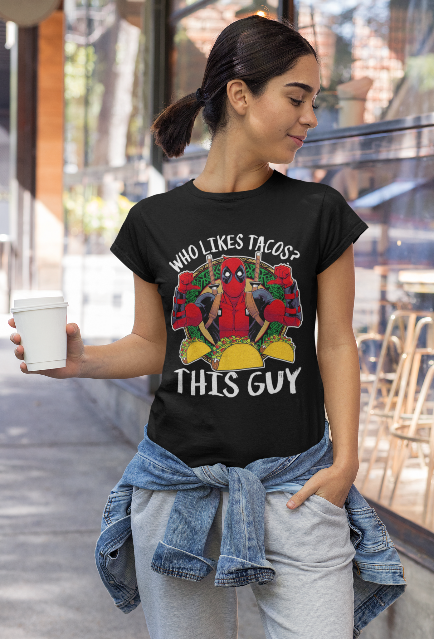 Deadpool T Shirt, Superhero Deadpool T Shirt, Who Likes Tacos This Guy Tshirt