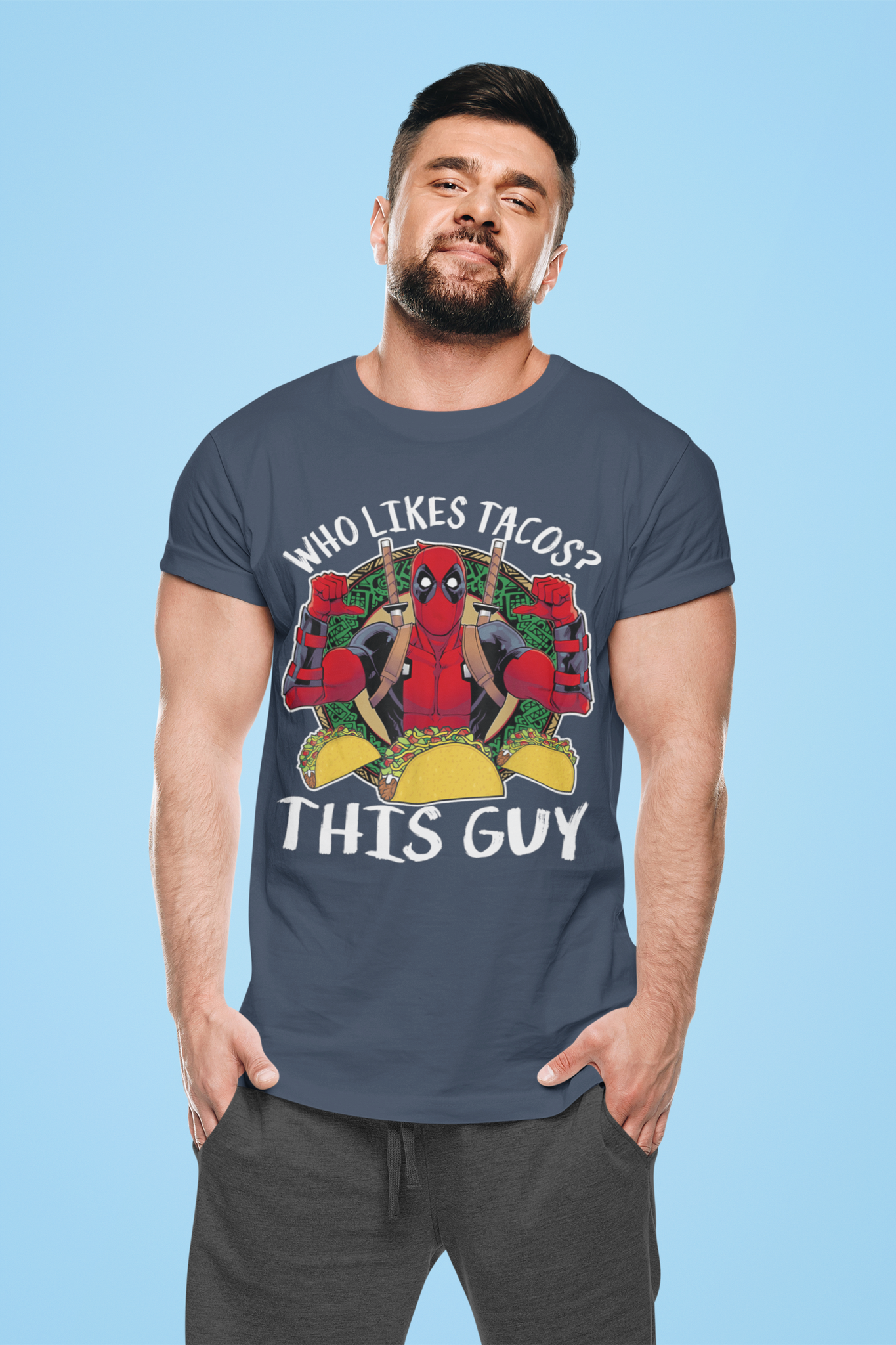 Deadpool T Shirt, Who Likes Tacos This Guy Tshirt, Superhero Deadpool T Shirt